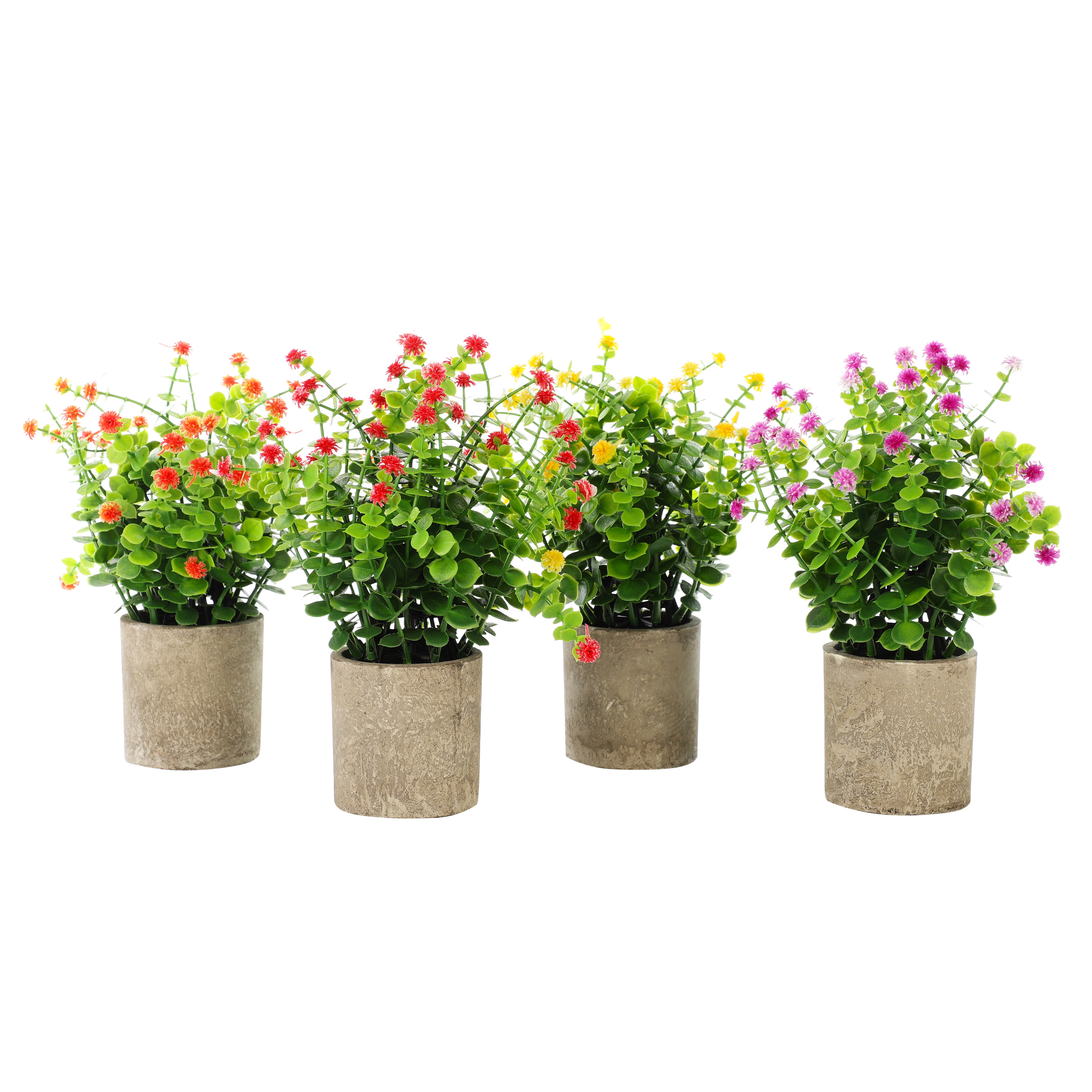 Faux Eucalyptus Bonsai with Flowers (Single)