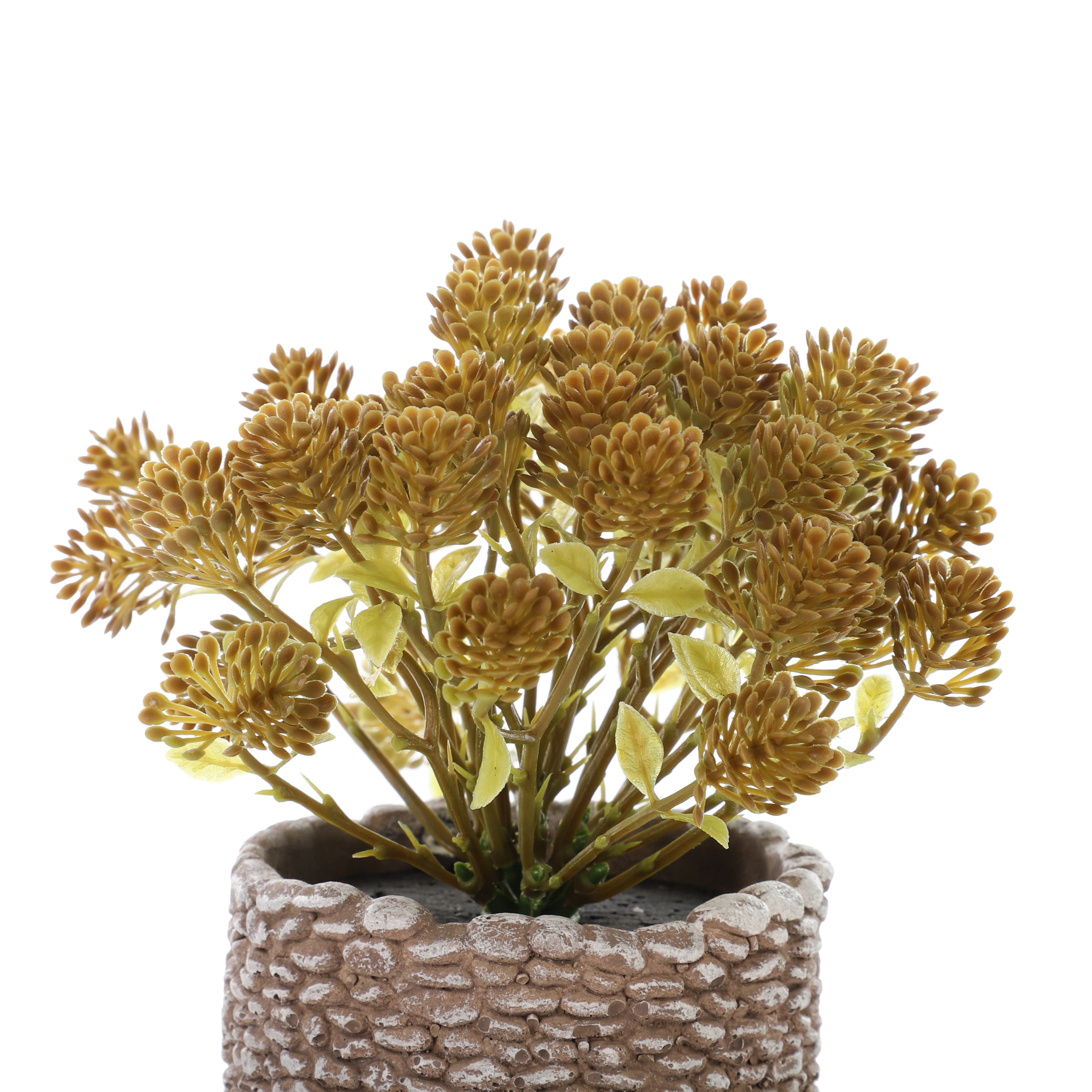 Gold Hue Faux Bush Flower Plant