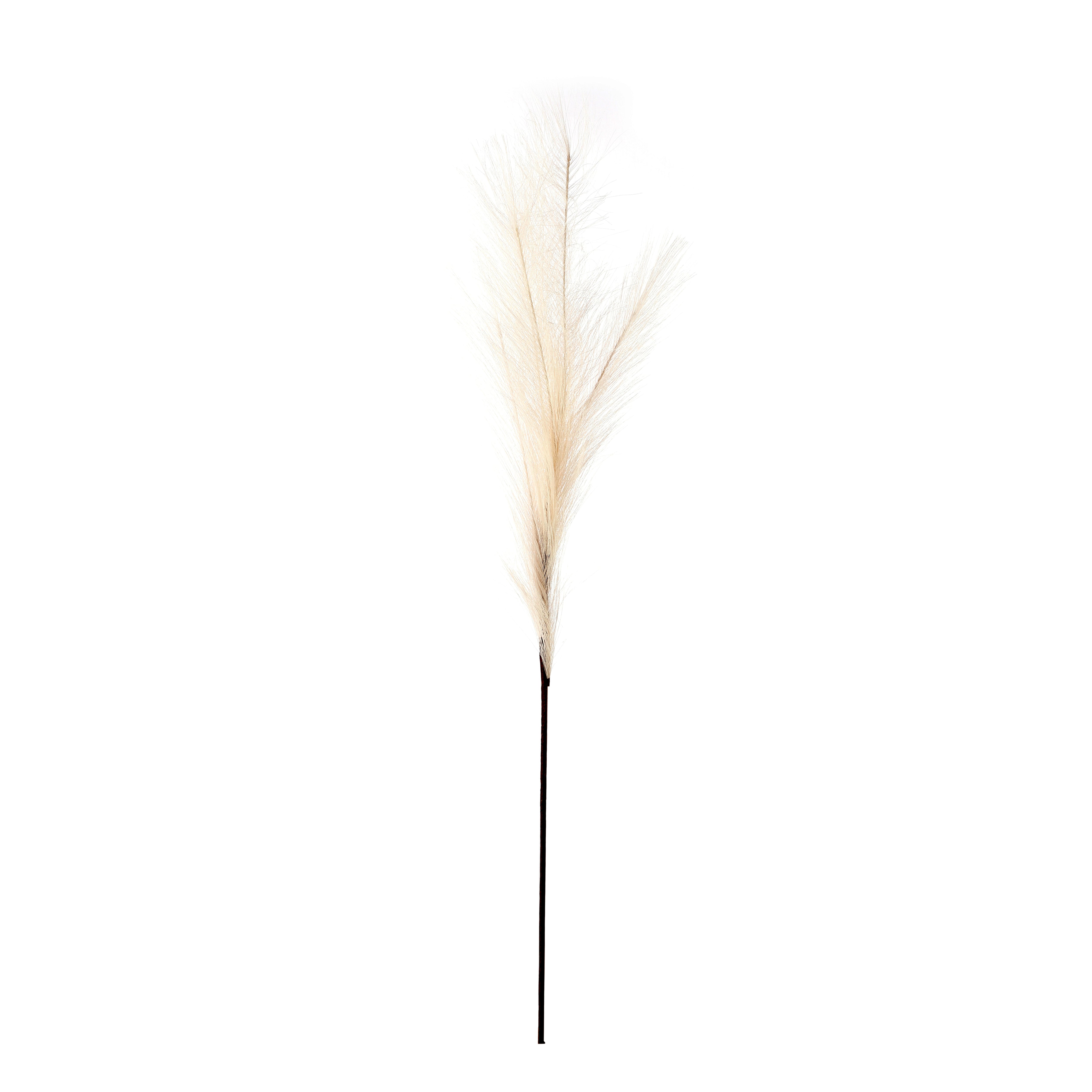 White Faux Pampas Grass Stick (Set of 5)