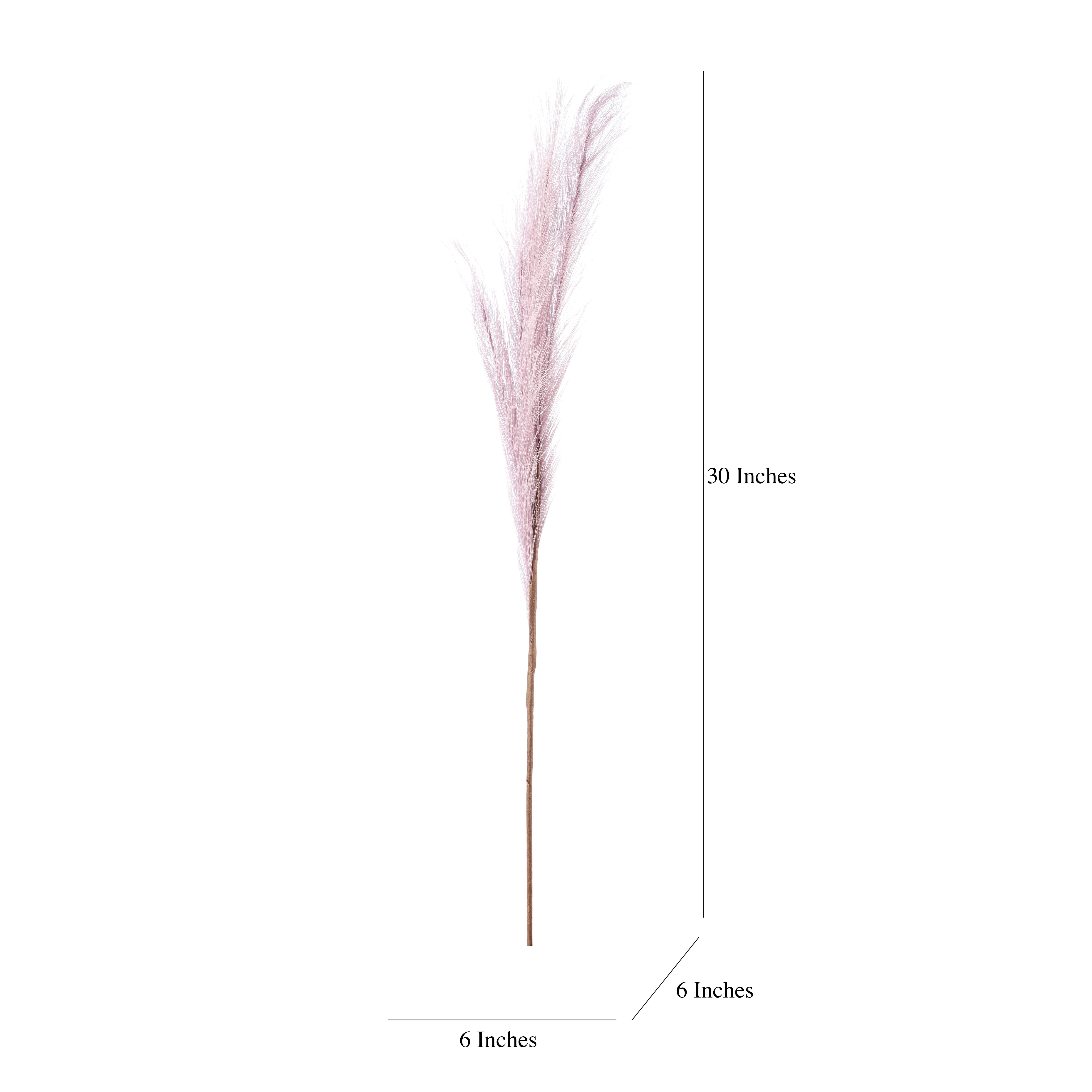 Fuchsia Faux Pampas Grass Stick (Set of 5)