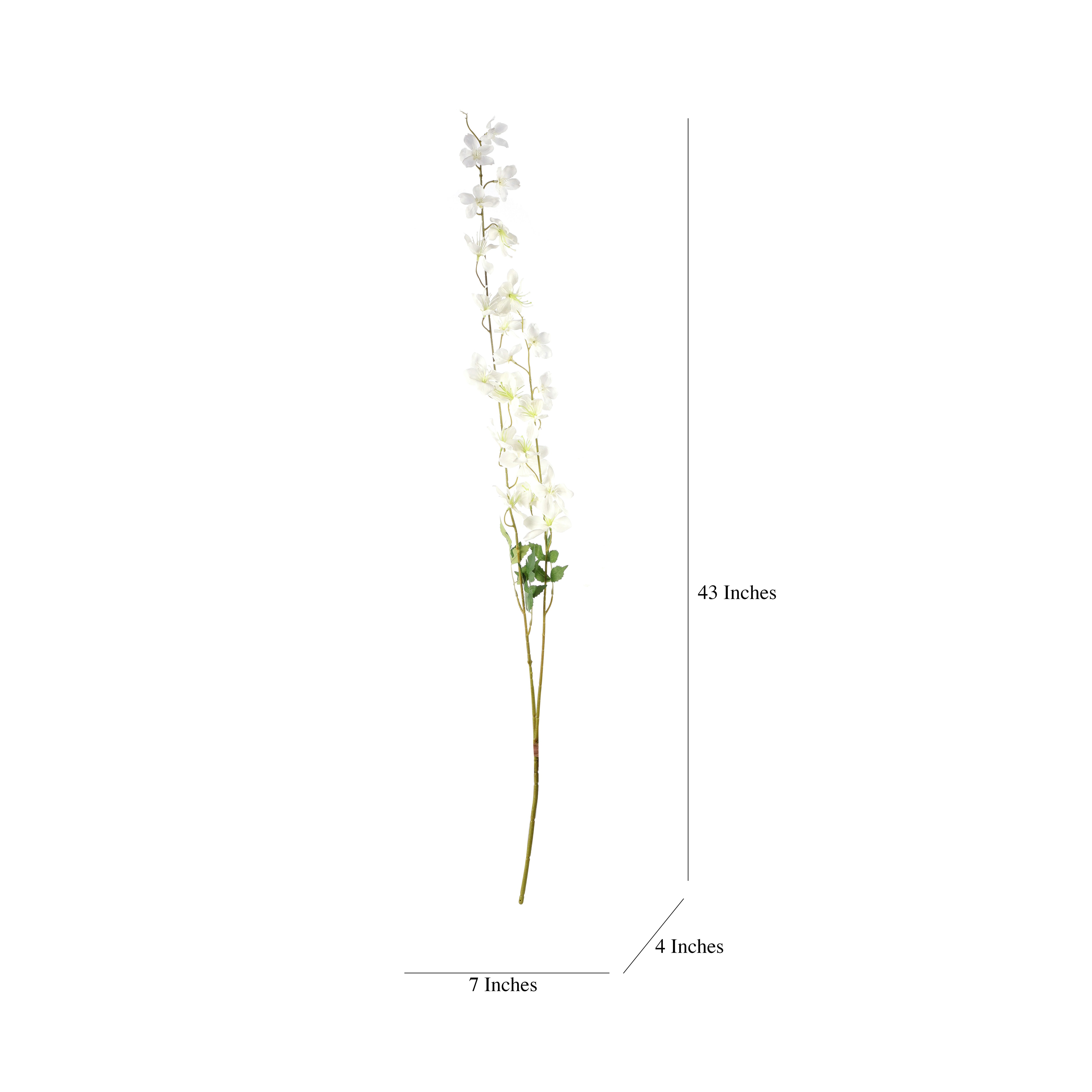 Faux White Delphinium Stick (Single)