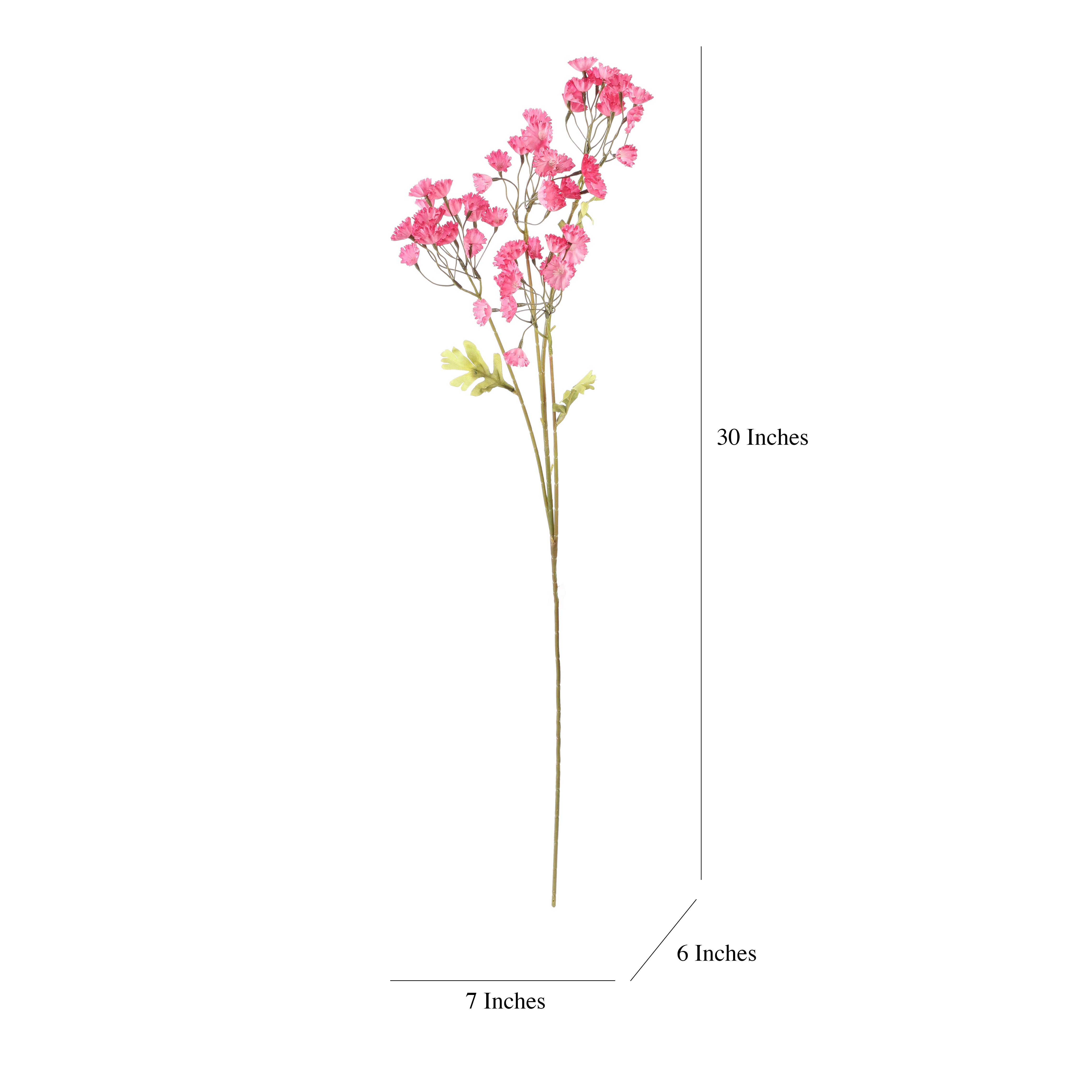 Faux Pink Baby's Breath Flower Stick (Single)