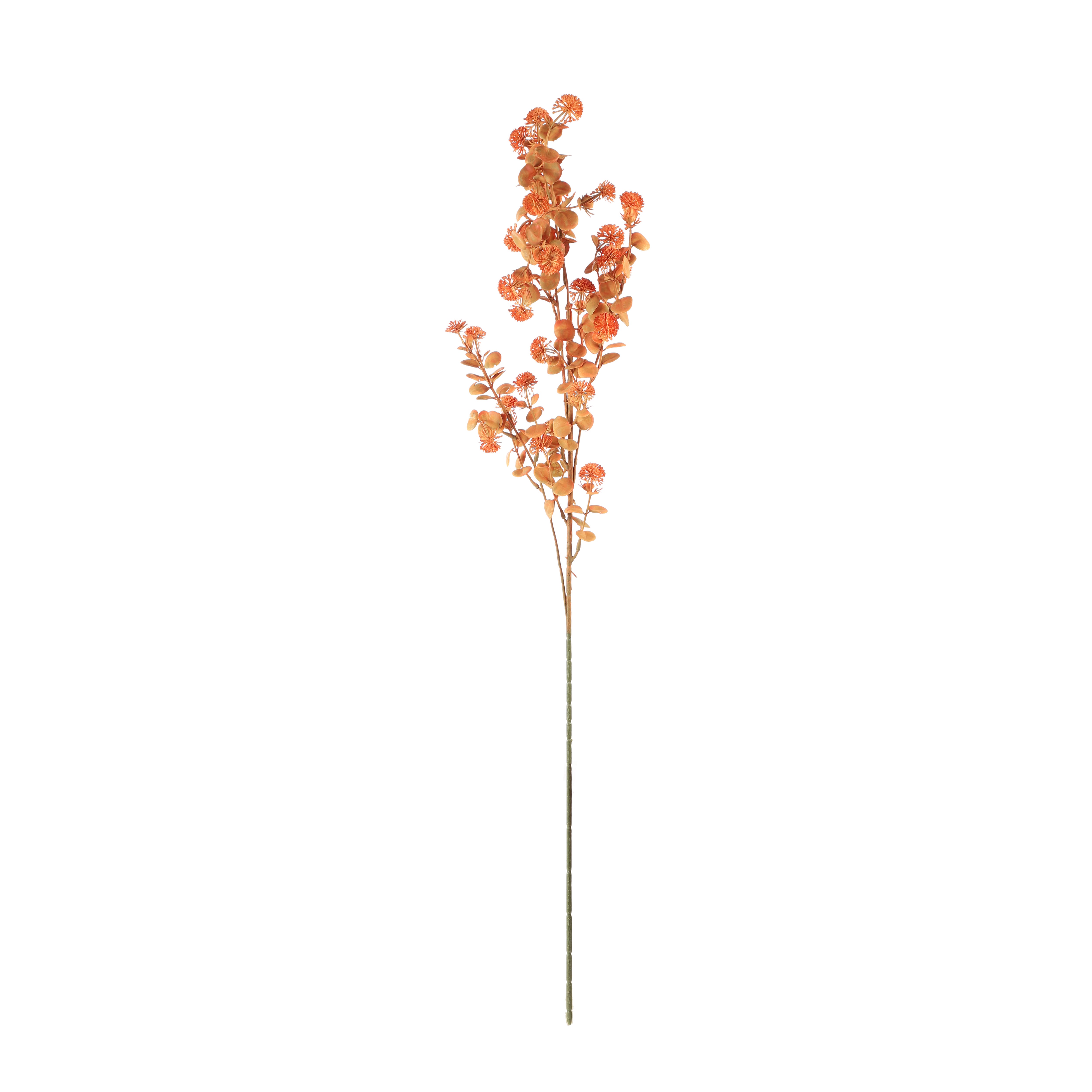 Faux Orange Eucalyptus Stem (Single)