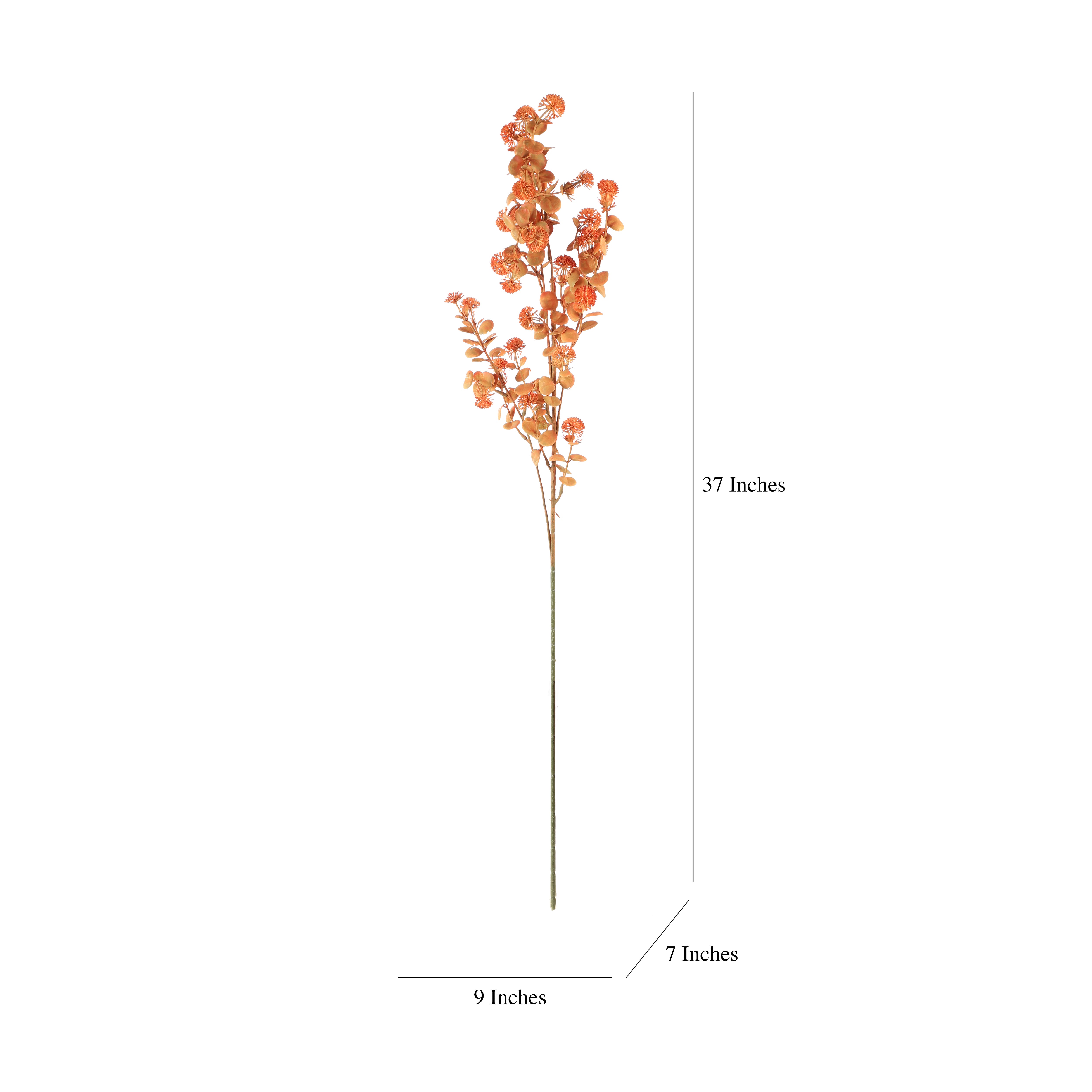 Faux Orange Eucalyptus Stem (Single)