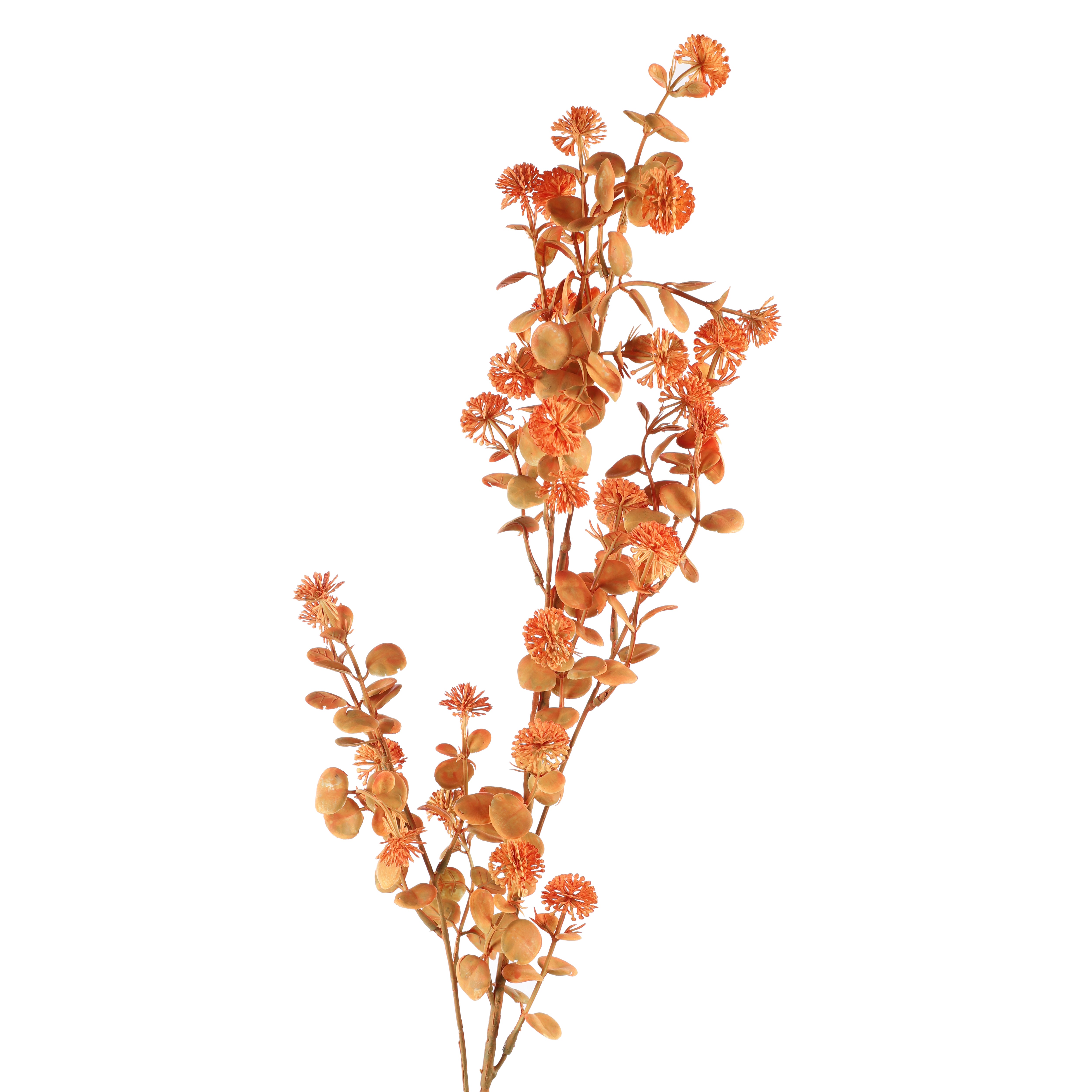 Faux Orange Eucalyptus Stem (Single)