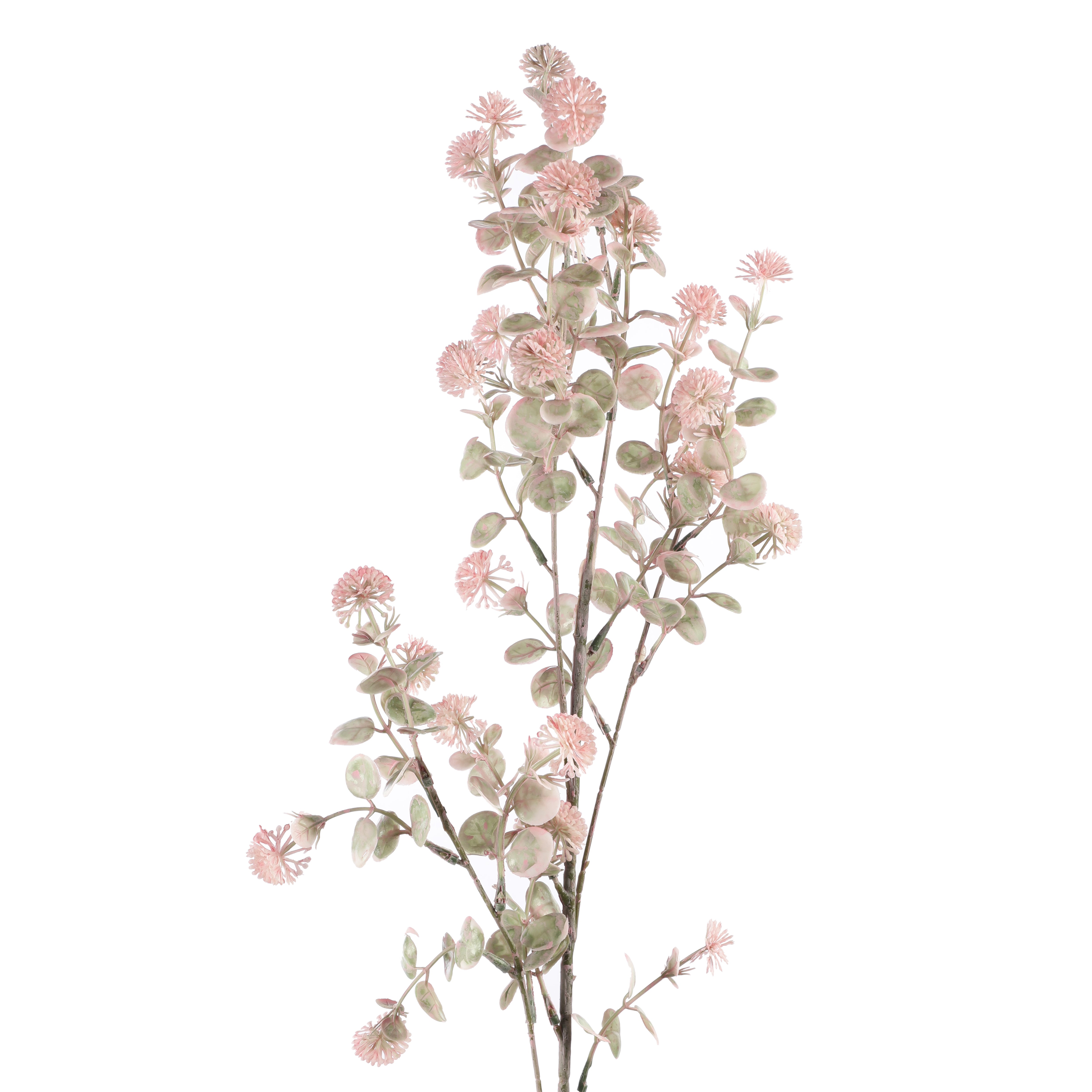 Faux Pale Pink Eucalyptus Stem (Single)