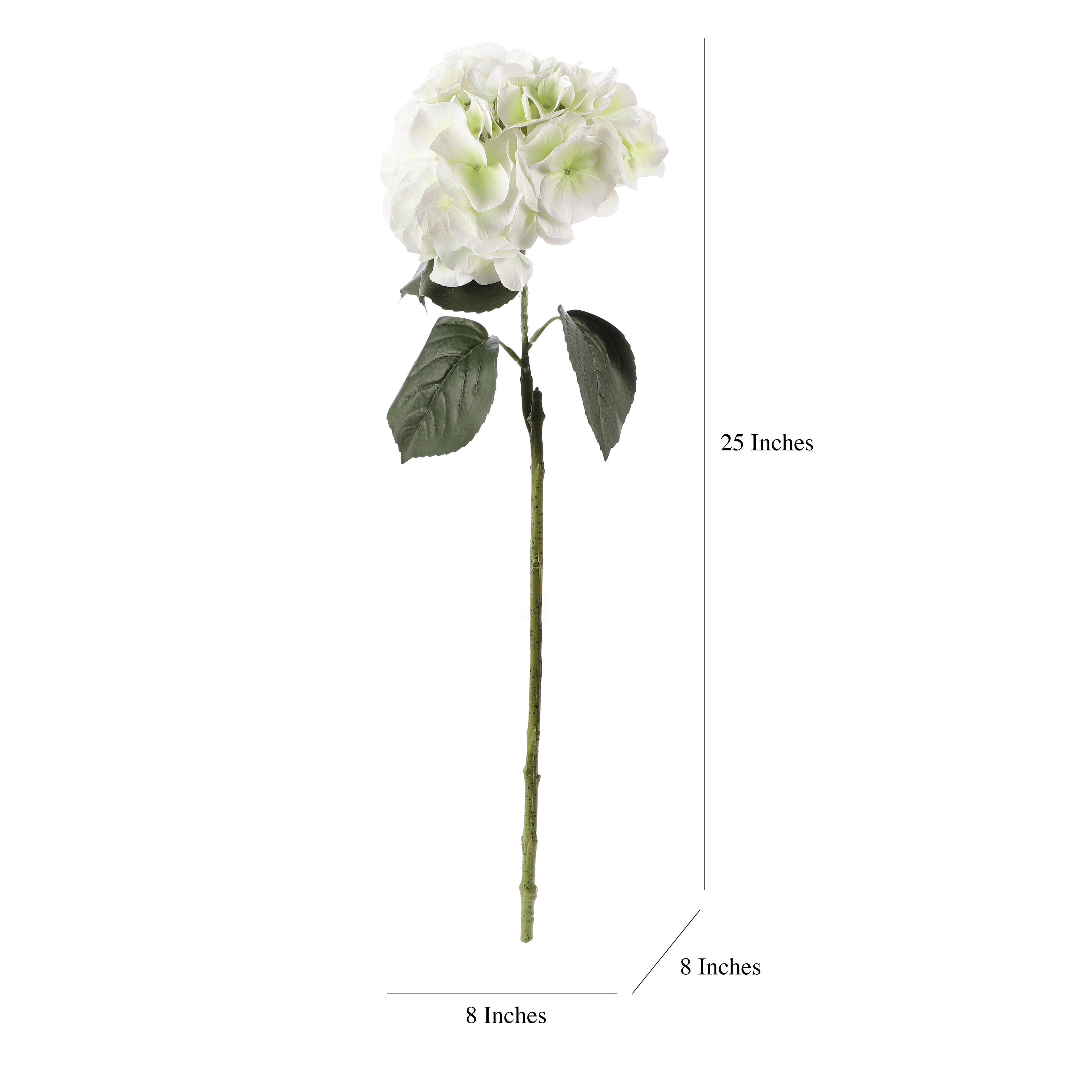 Faux White Hydrangea Stick (Single)