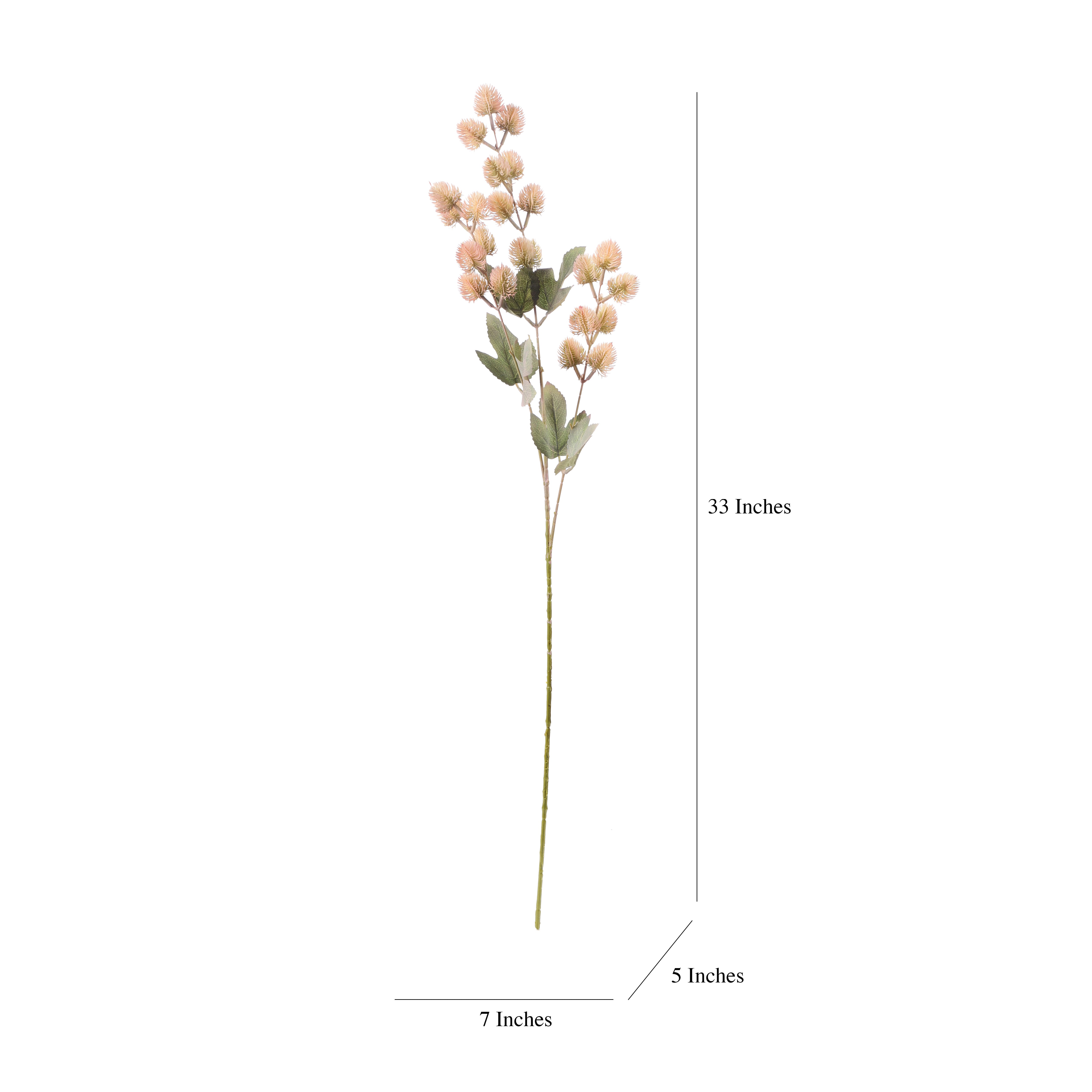 Faux Peach Eucalyptus Stem With Buds (Single)