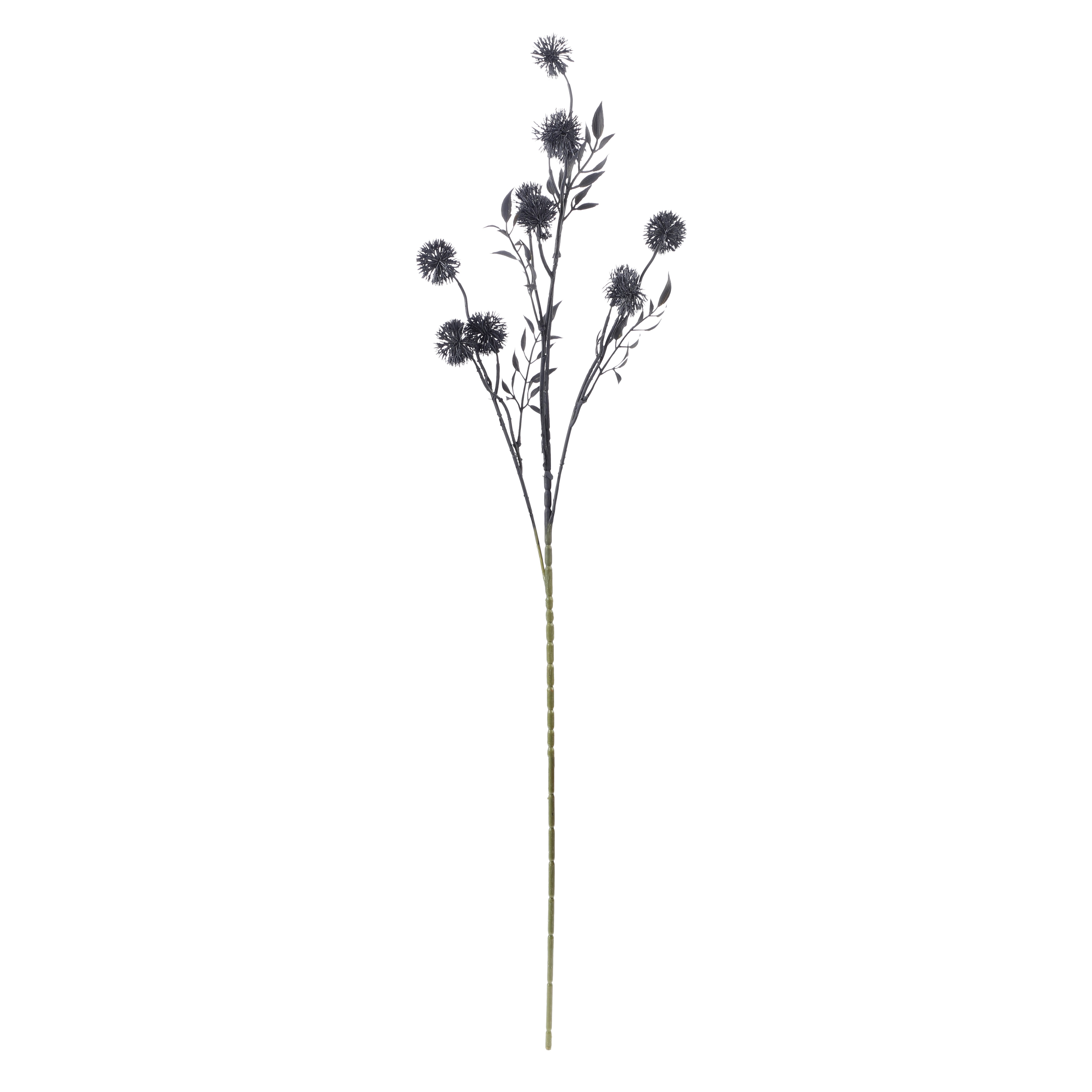Faux Navy Globe Thistle Stem (Single)