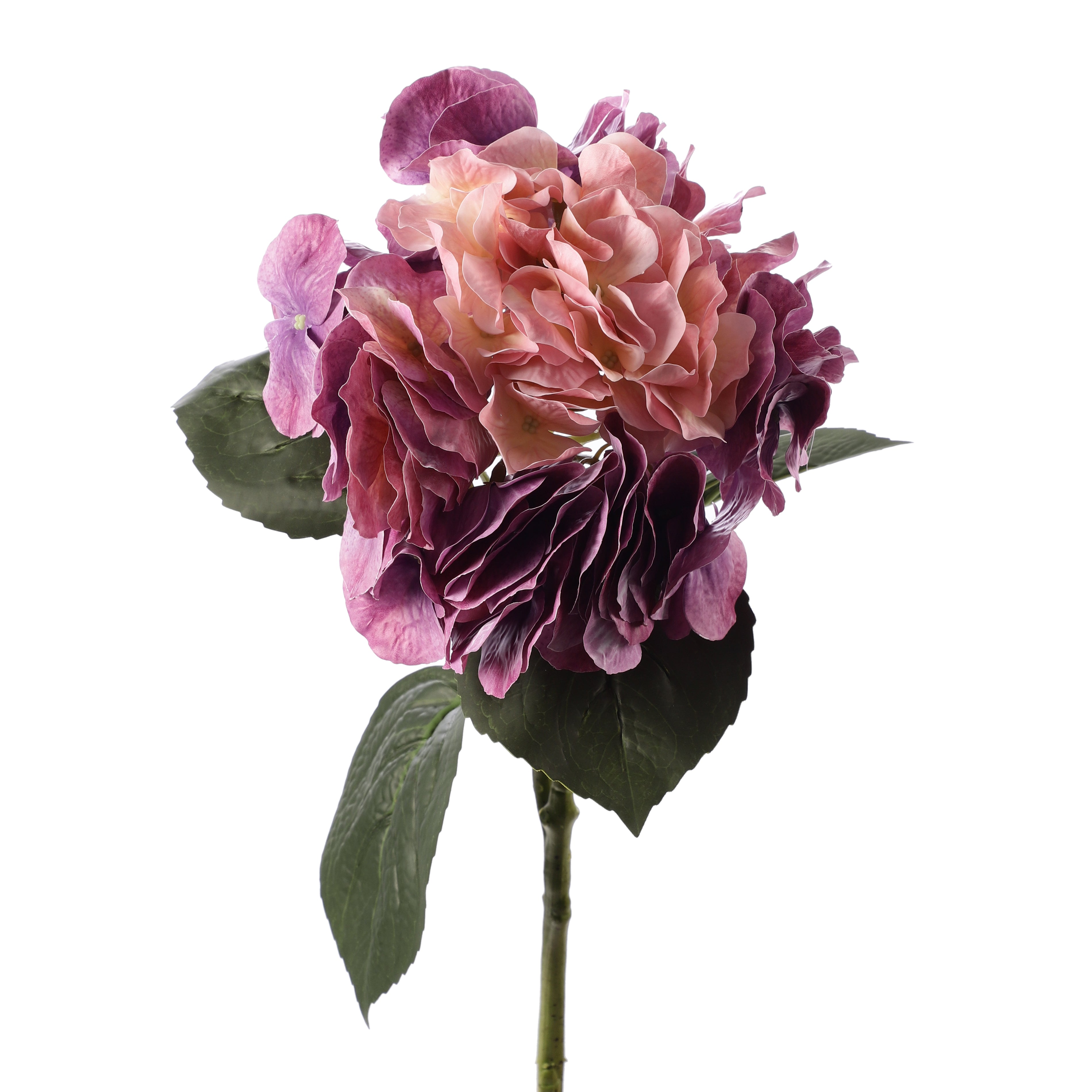 Faux Dual Shade Muave Hydrangea Stick (Single)