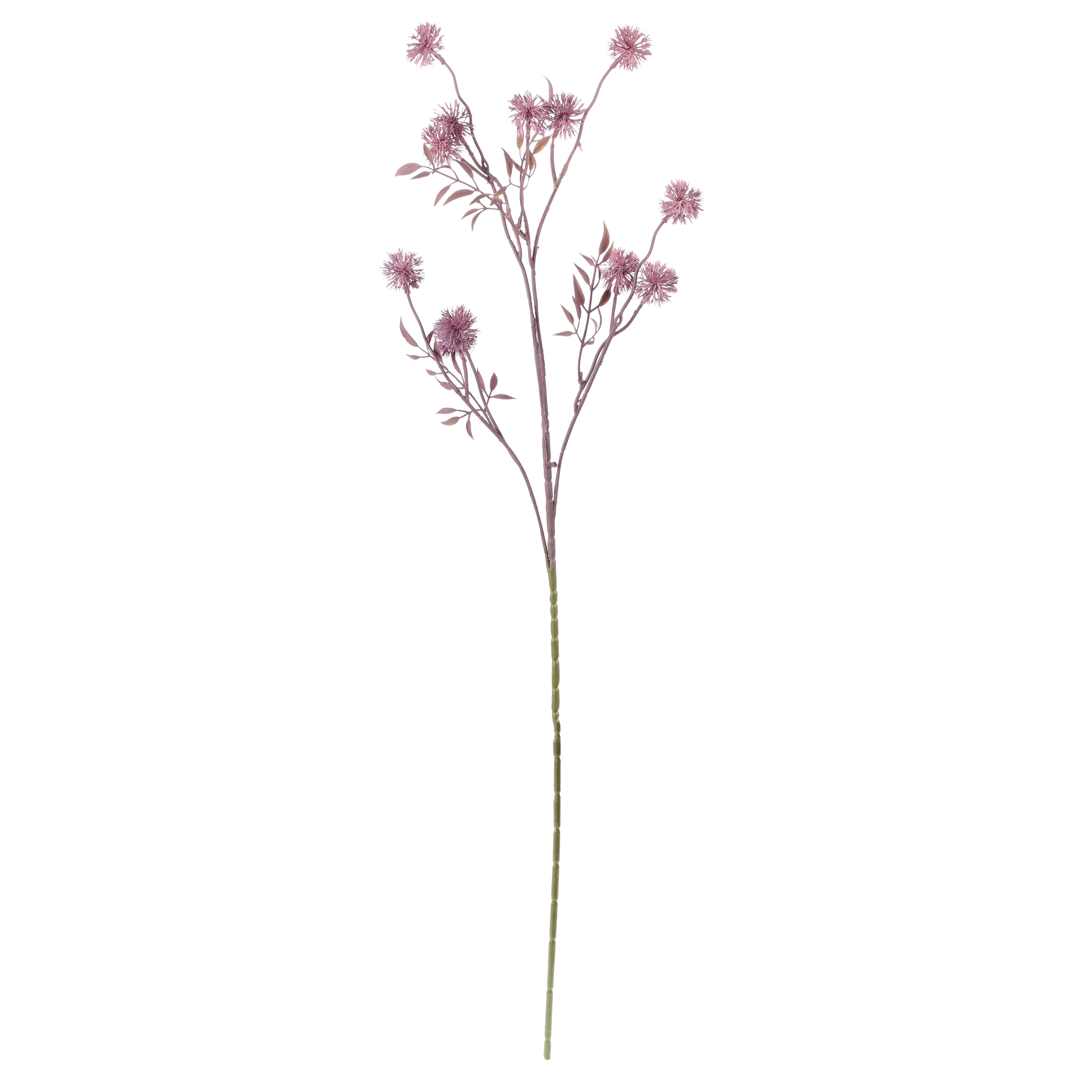 Faux Mauve Globe Thistle Stem (Single)