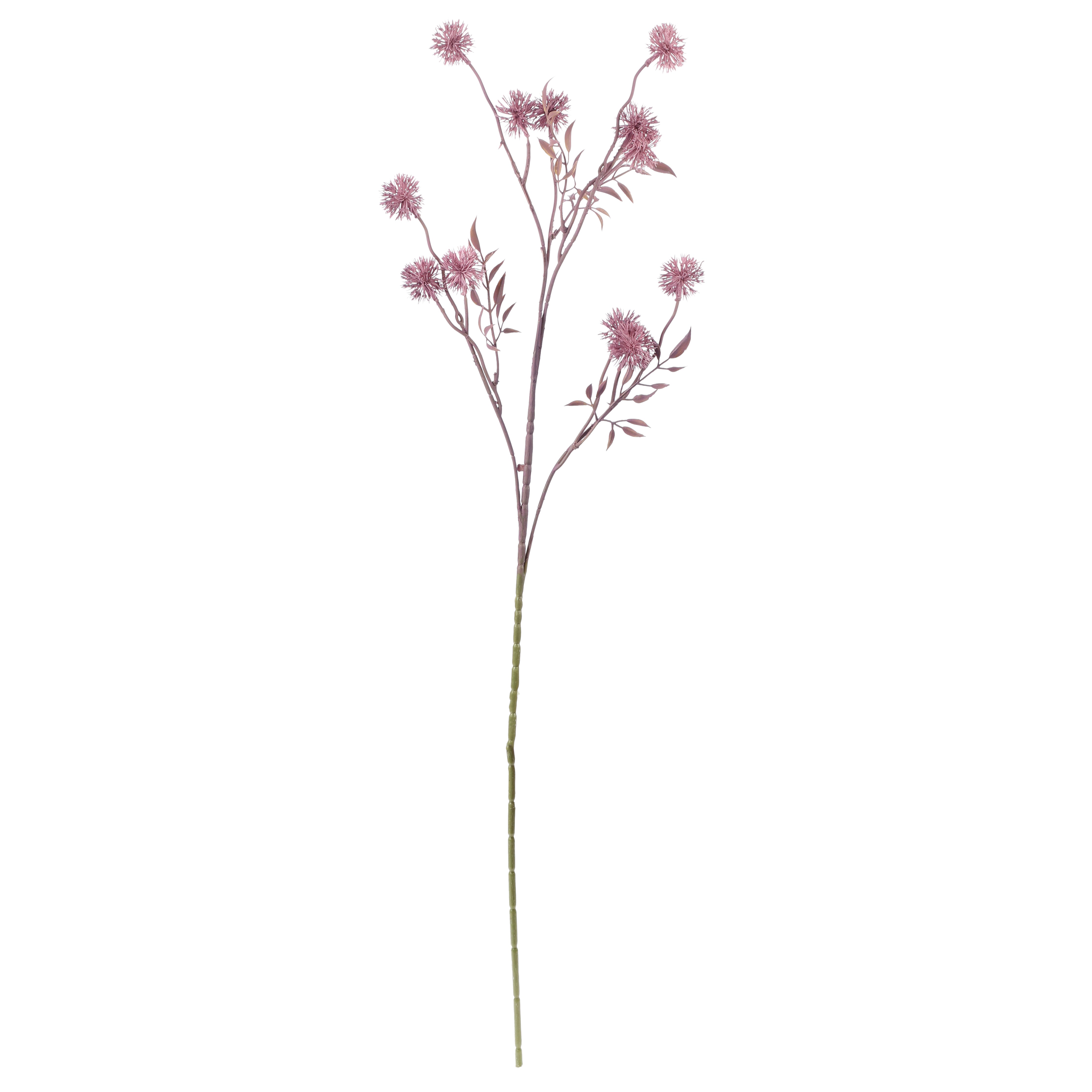 Faux Mauve Globe Thistle Stem (Single)