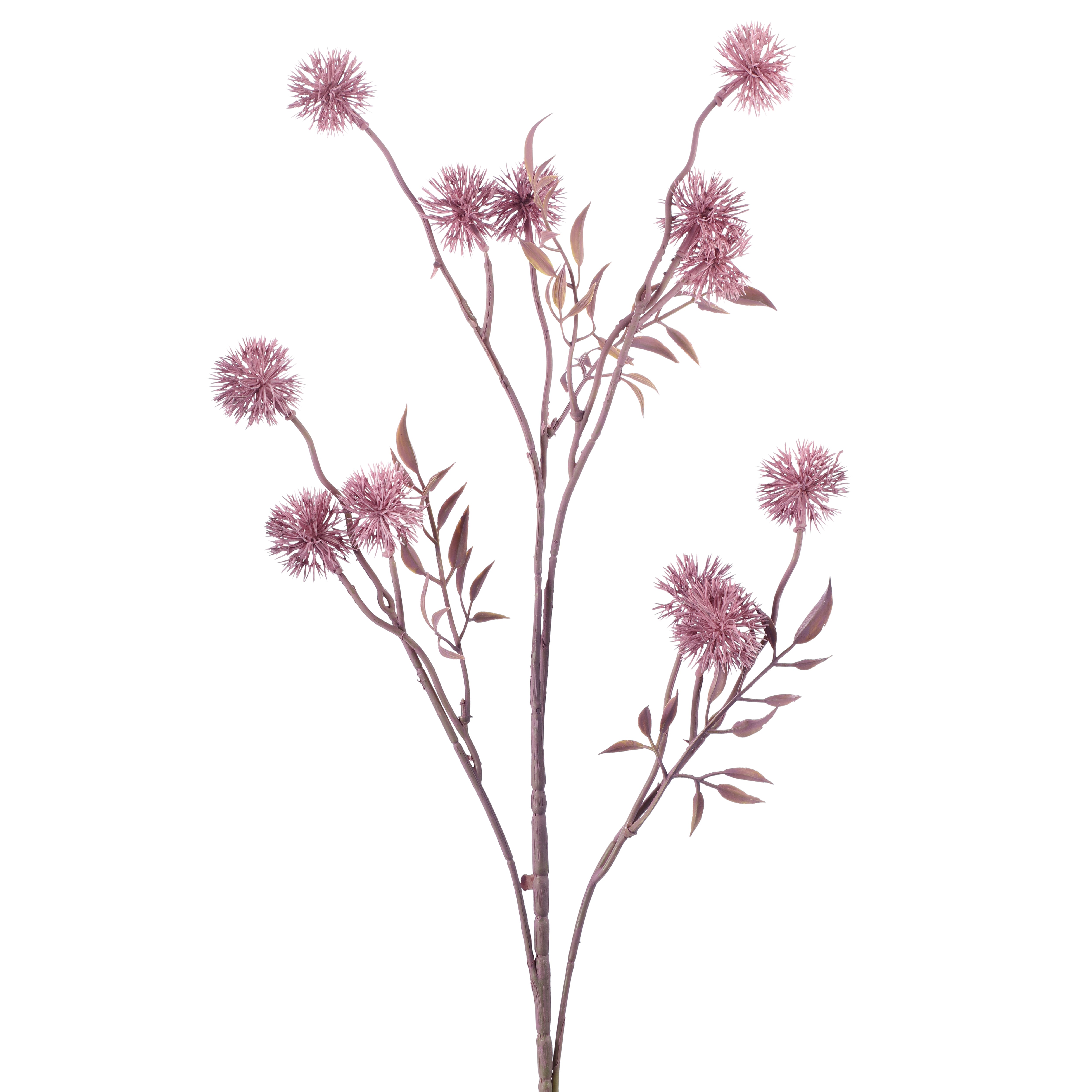 Faux Mauve Globe Thistle Stem (Single)