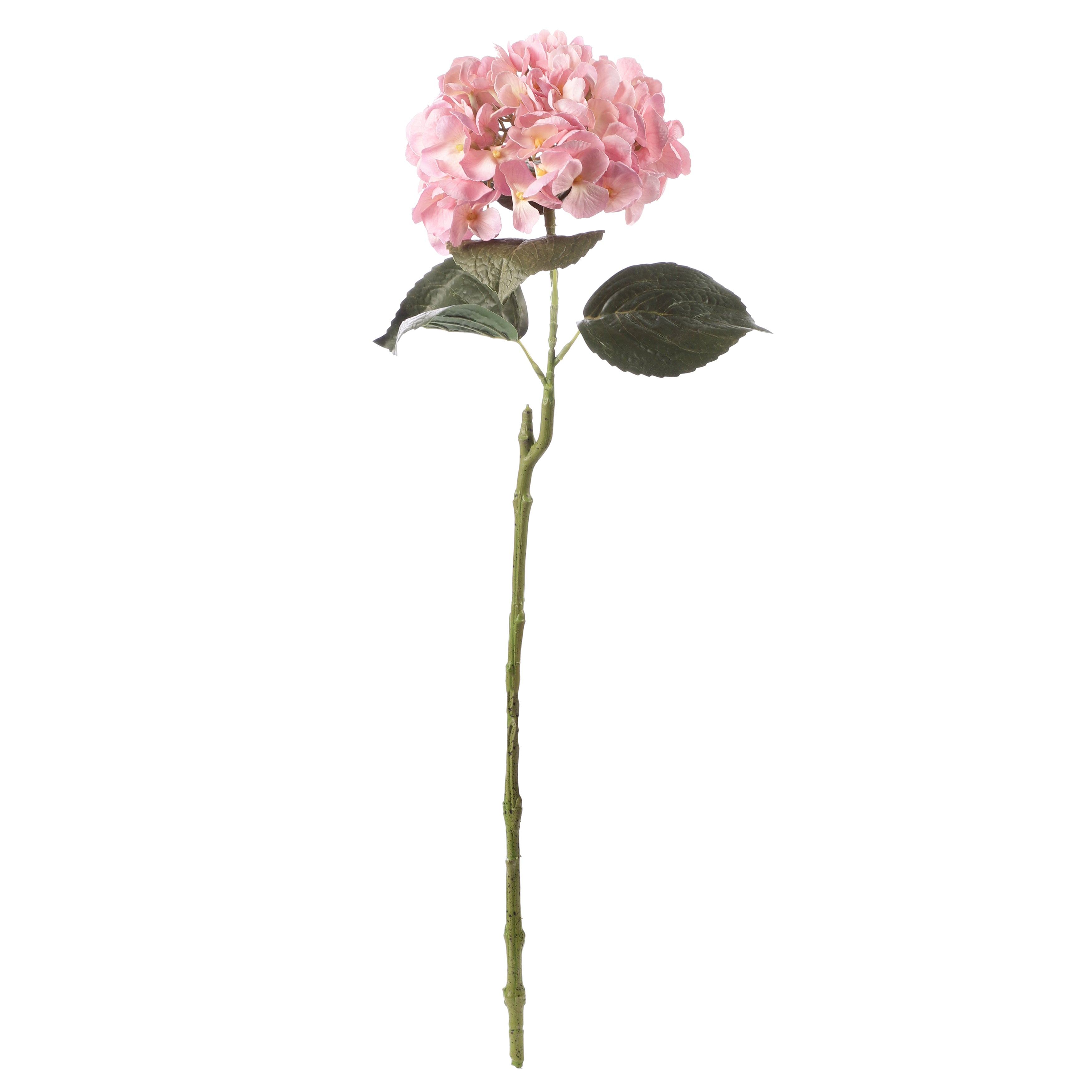 Faux Light Pink Hydrangea Stick (Single)