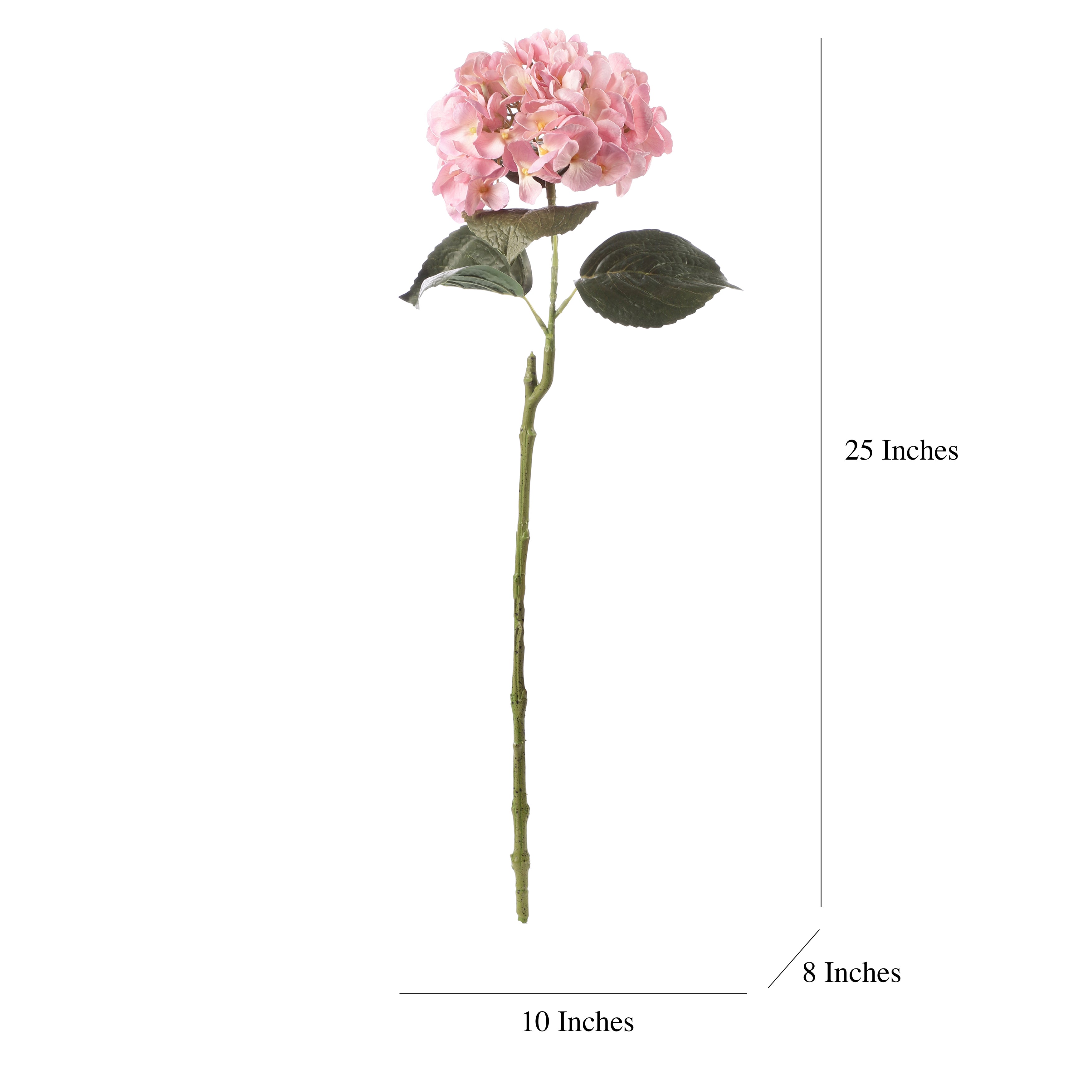 Faux Light Pink Hydrangea Stick (Single)