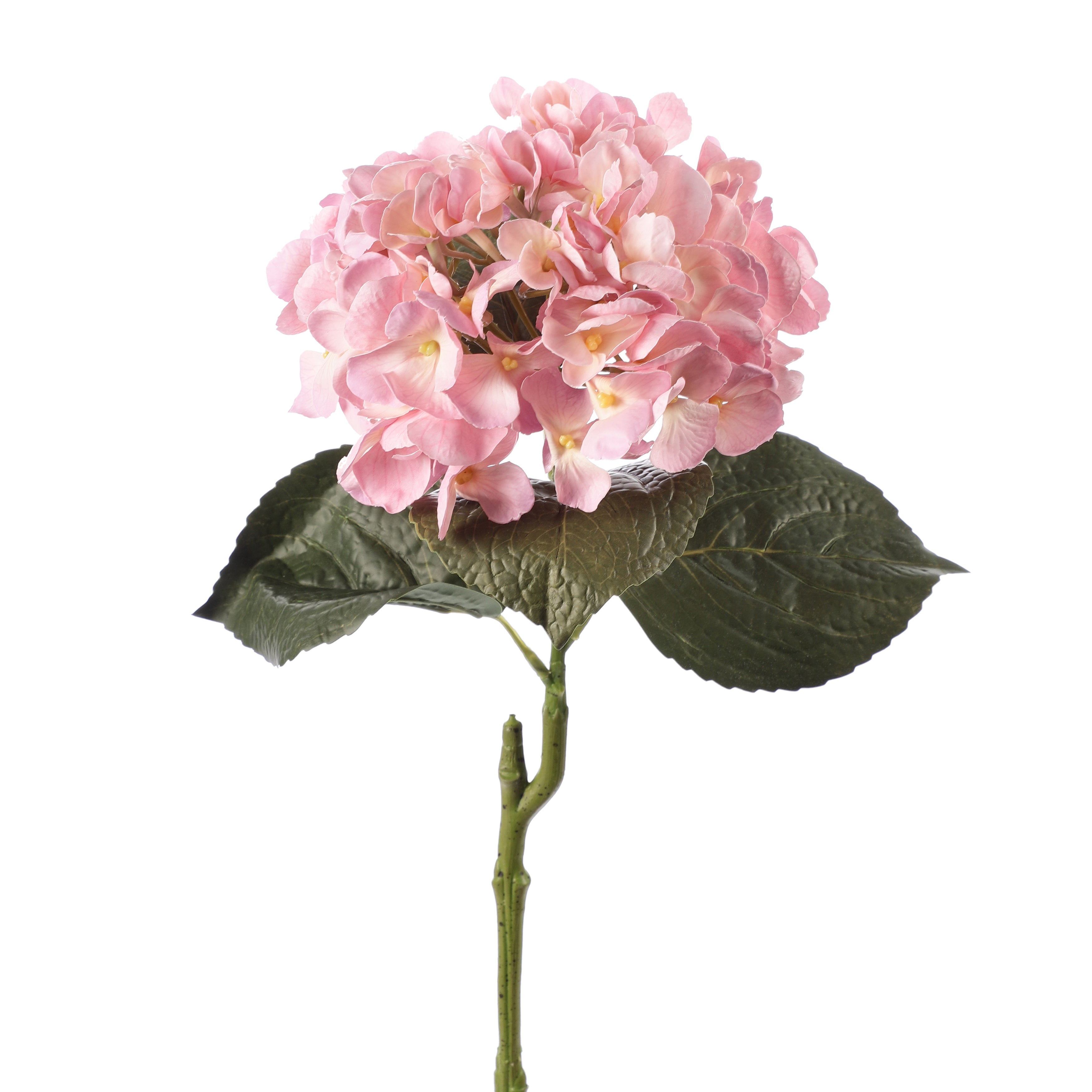 Faux Light Pink Hydrangea Stick (Single)