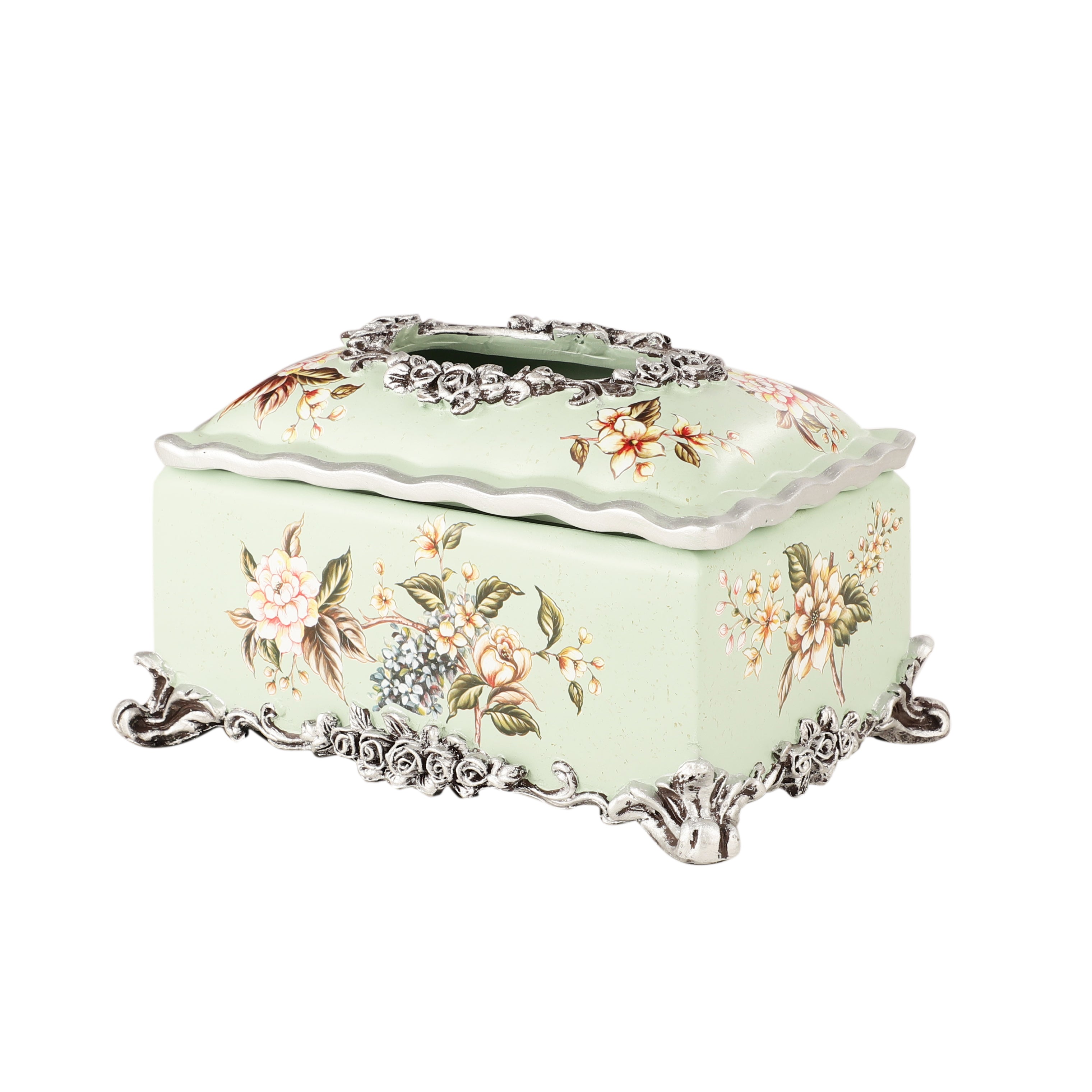 Gardenia Green Tissue Holder