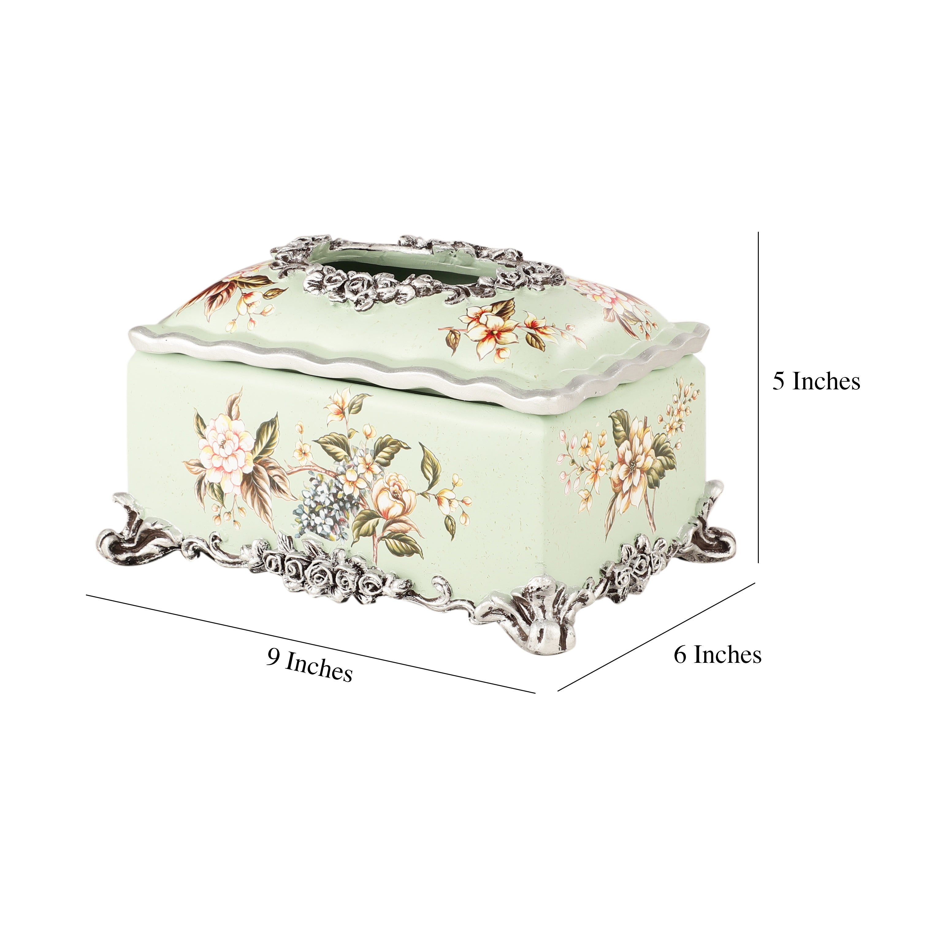 Gardenia Green Tissue Holder