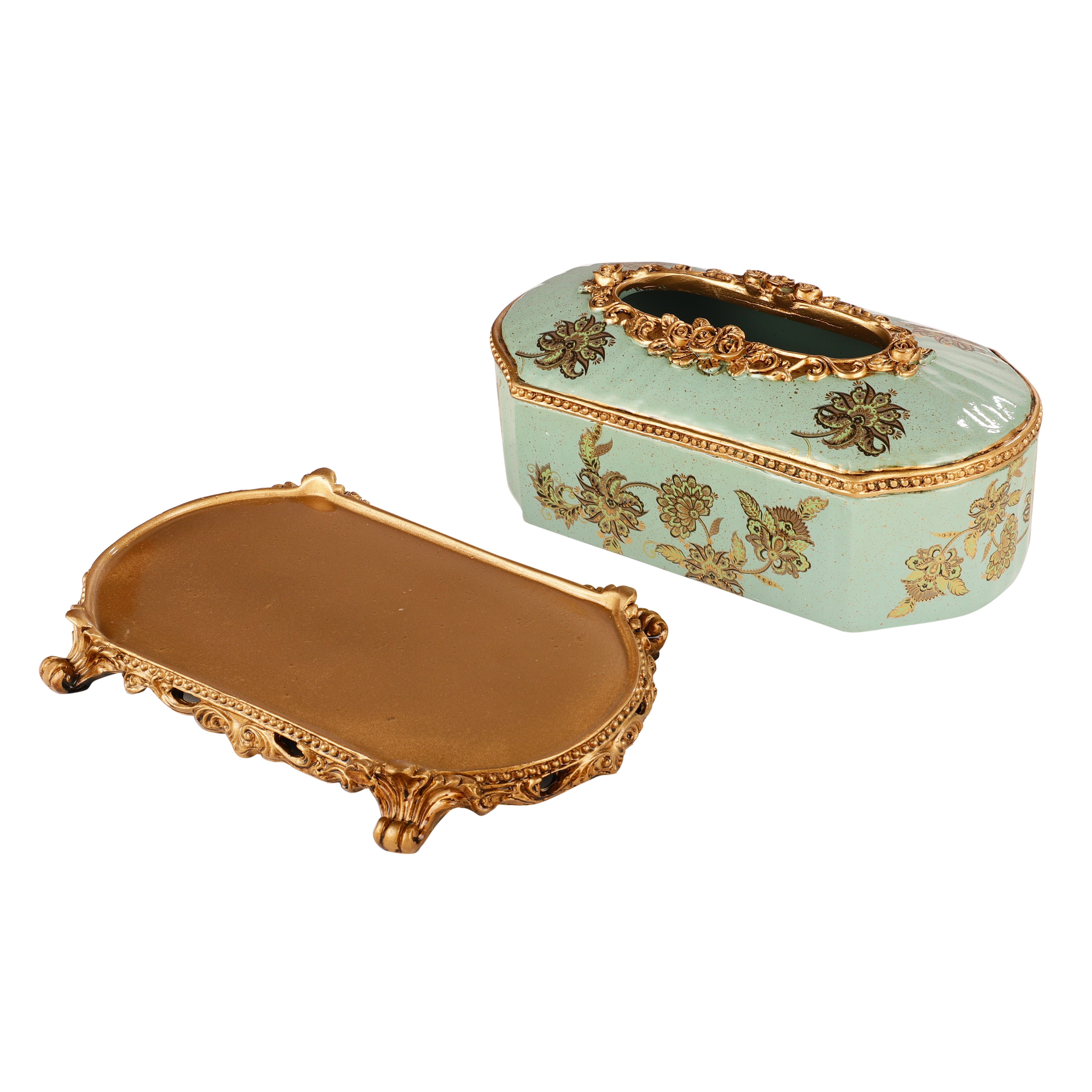 Turquoise Ornate Tissue Holder