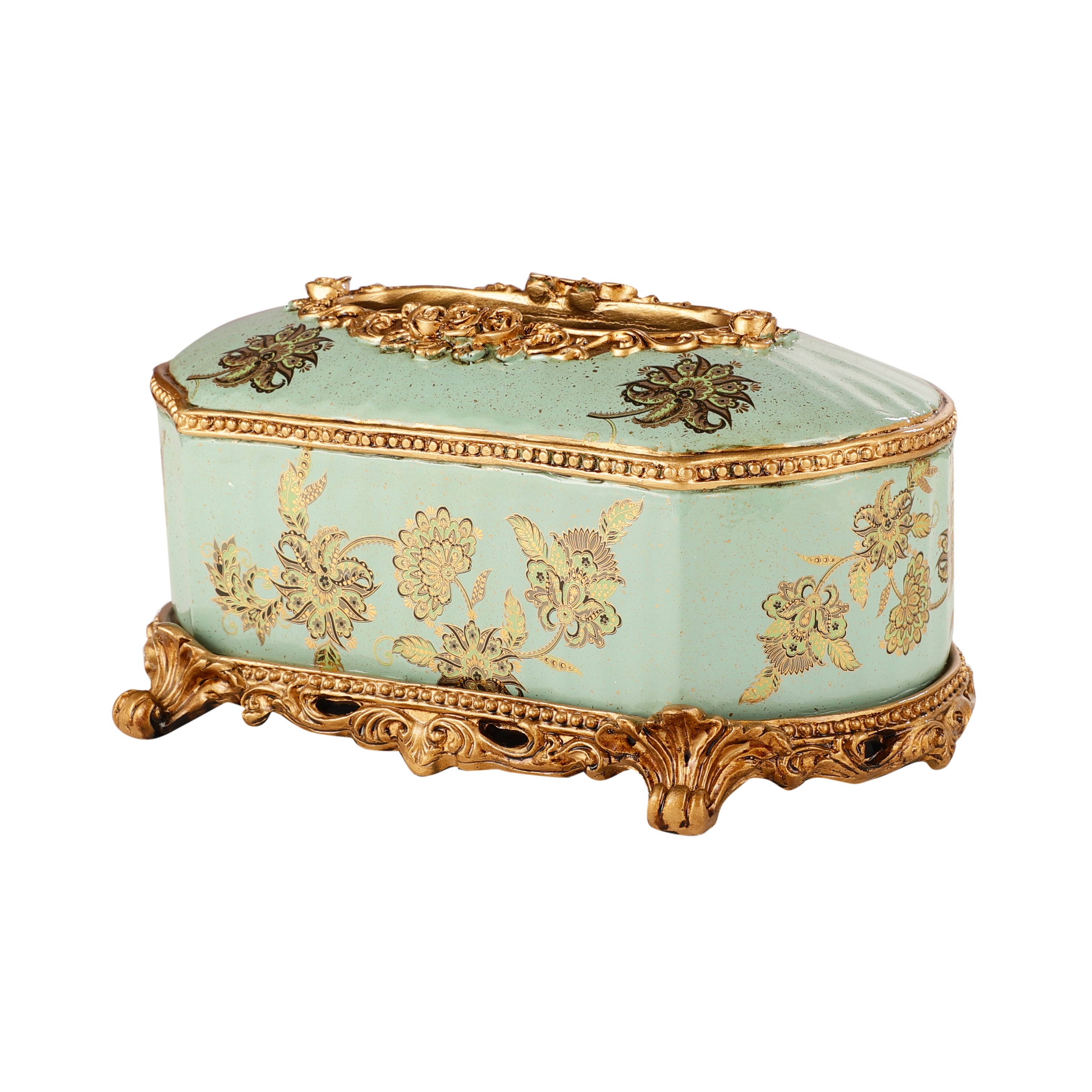 Turquoise Ornate Tissue Holder