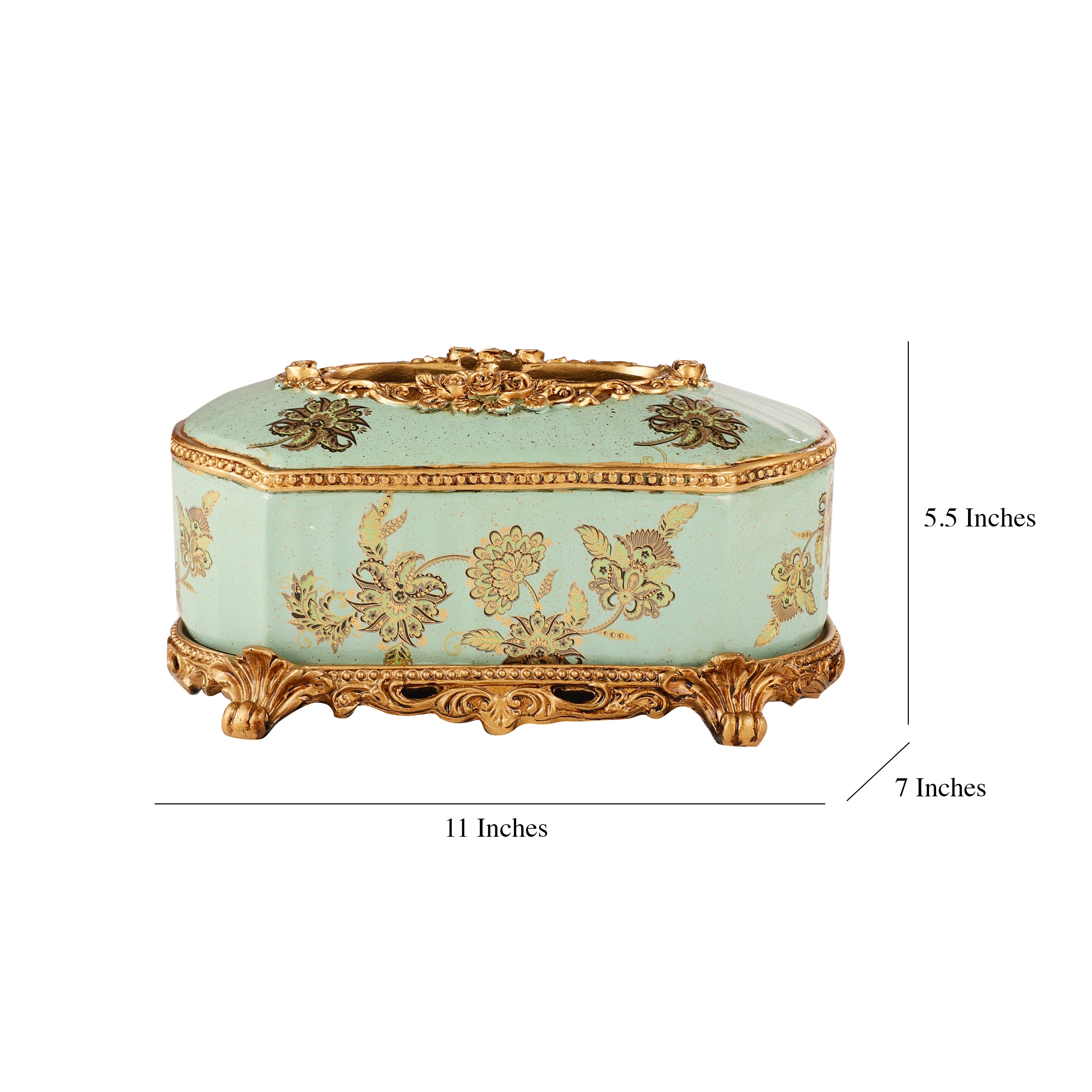 Turquoise Ornate Tissue Holder