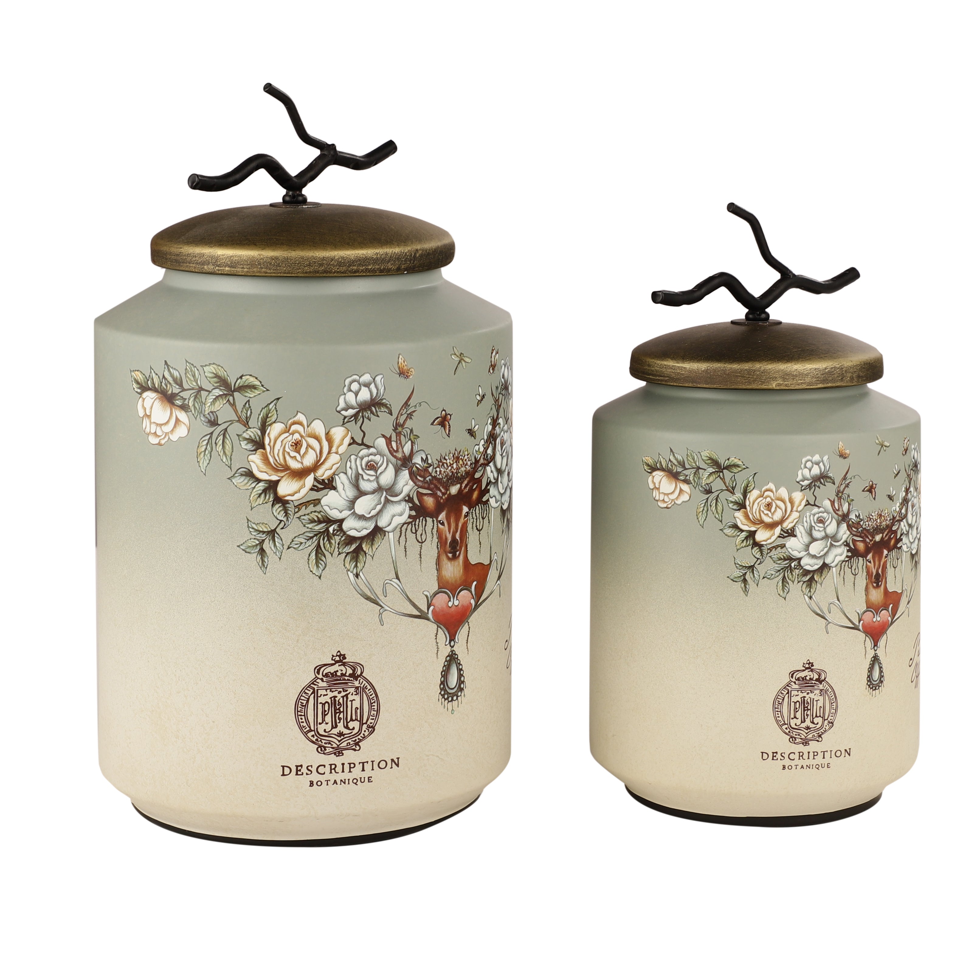 Midnight Stag Cylindrical Jar (Single)