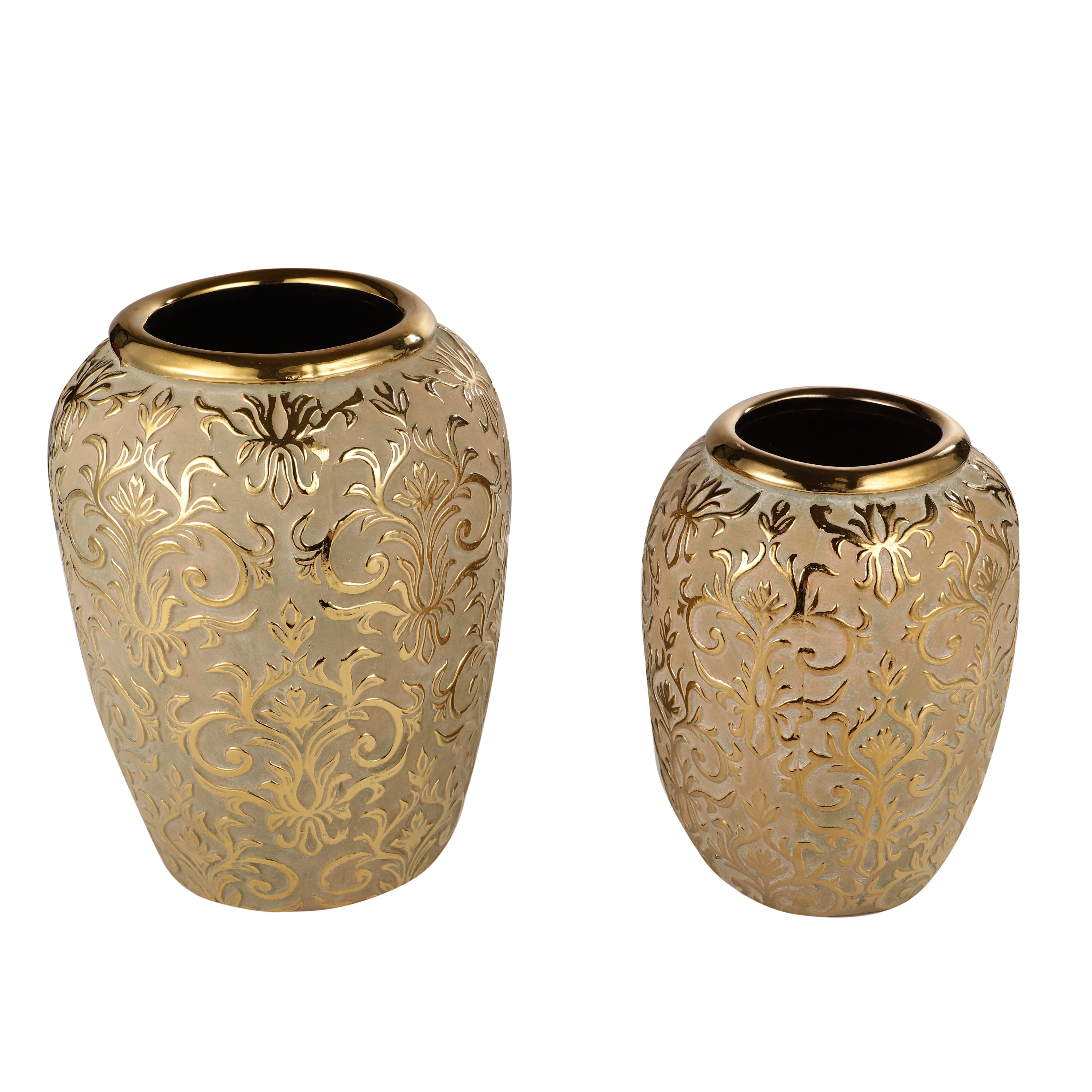 Luxe Gold Embossed Vase (Single)