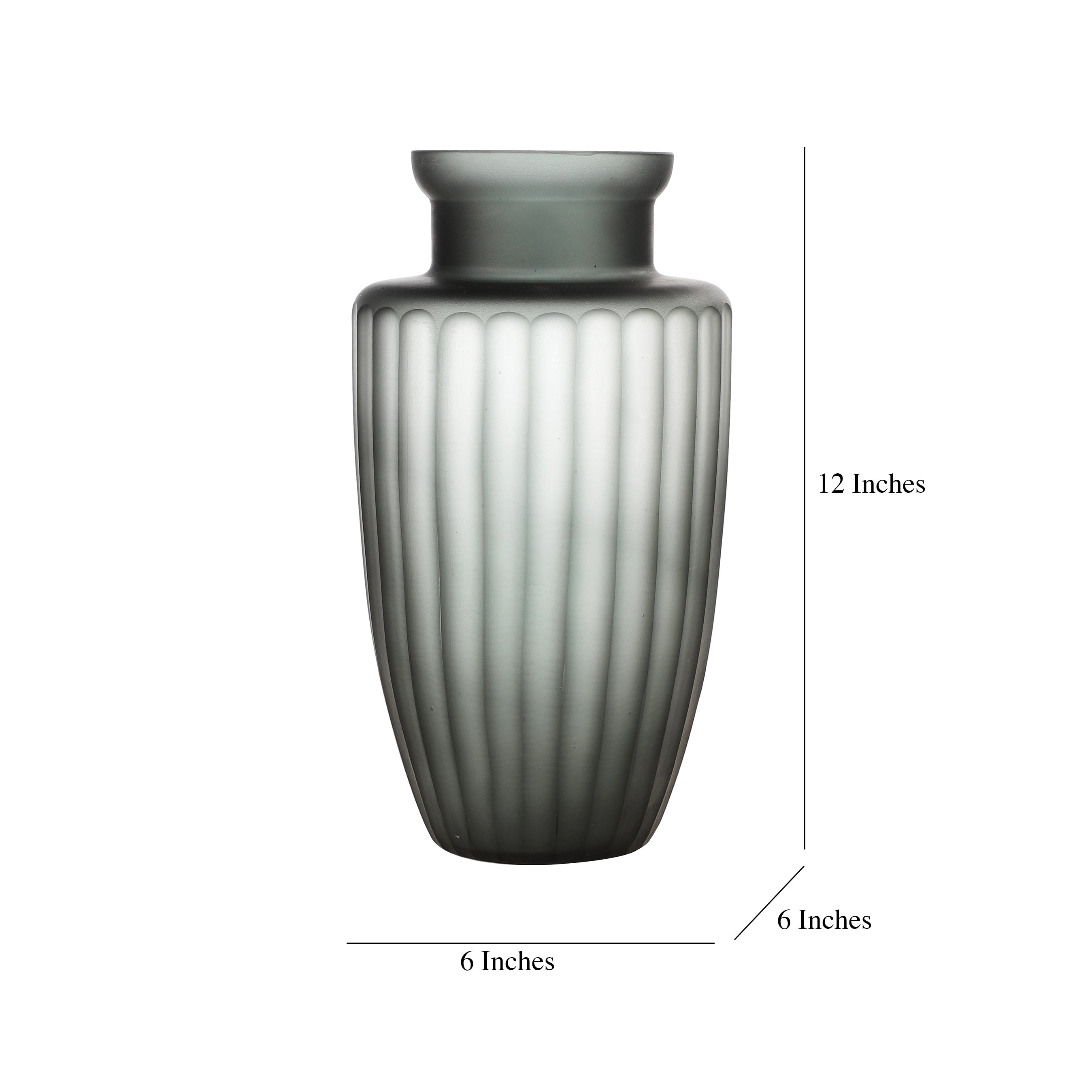 Midnight Black Tall Glass Vase