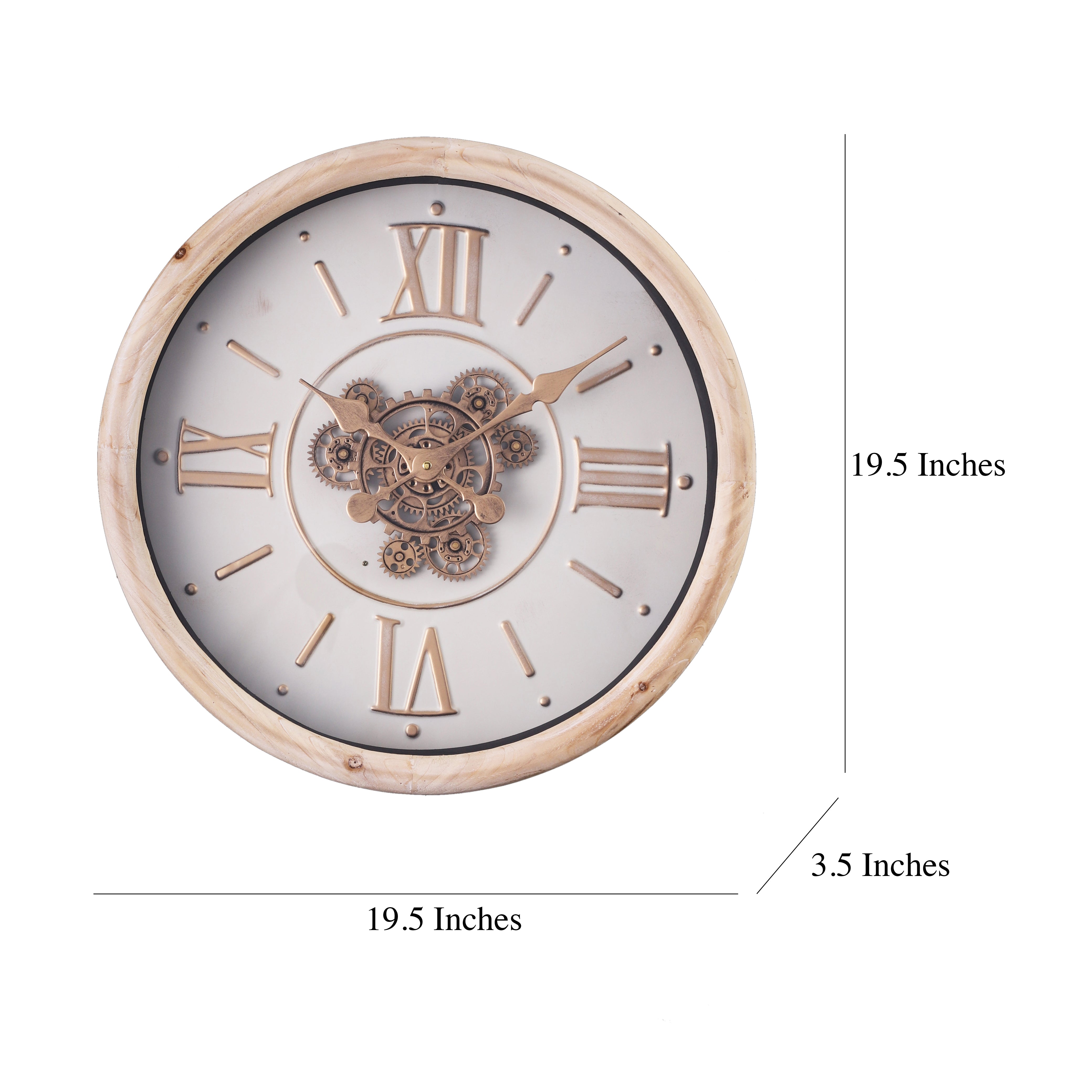 Rustic White Wall Clock