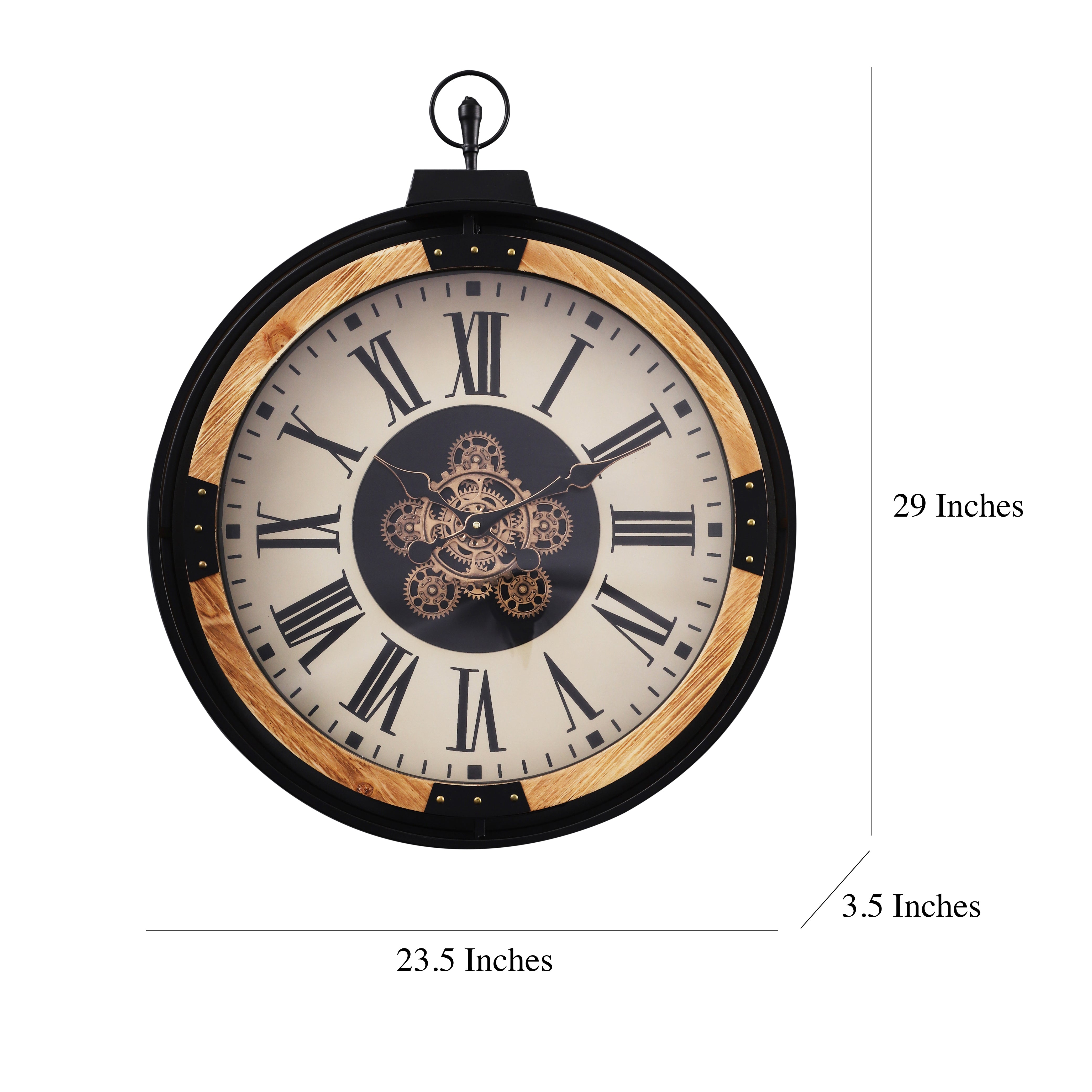 Industrial Wall Clock with Frame