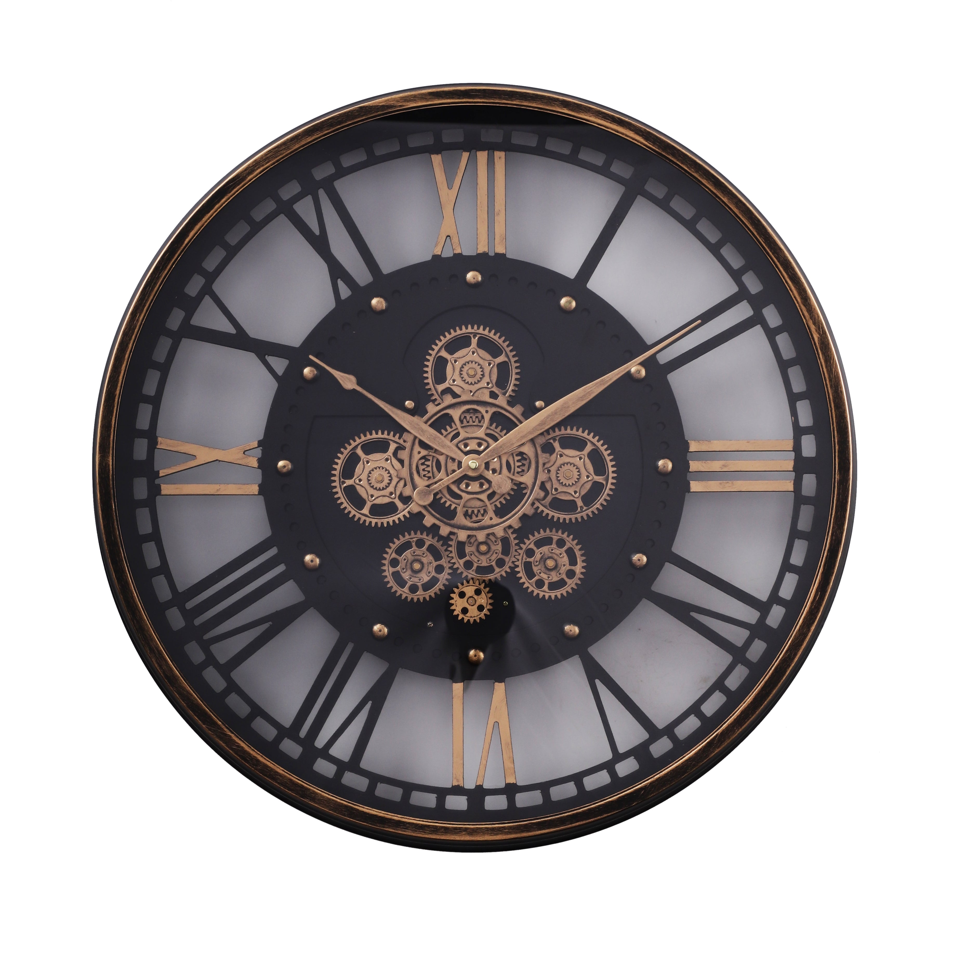 Transparent Back Round Wall Clock