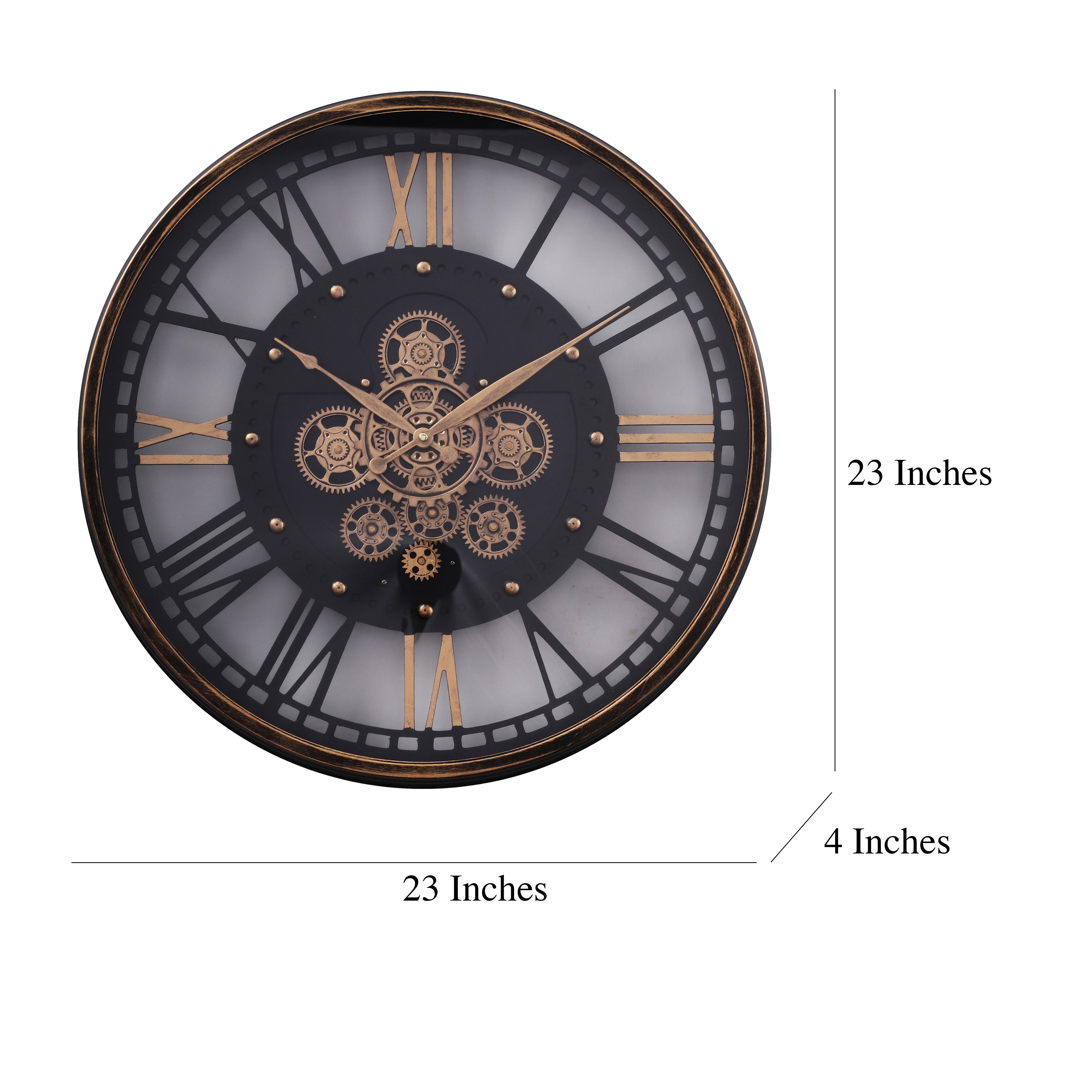 Transparent Back Round Wall Clock