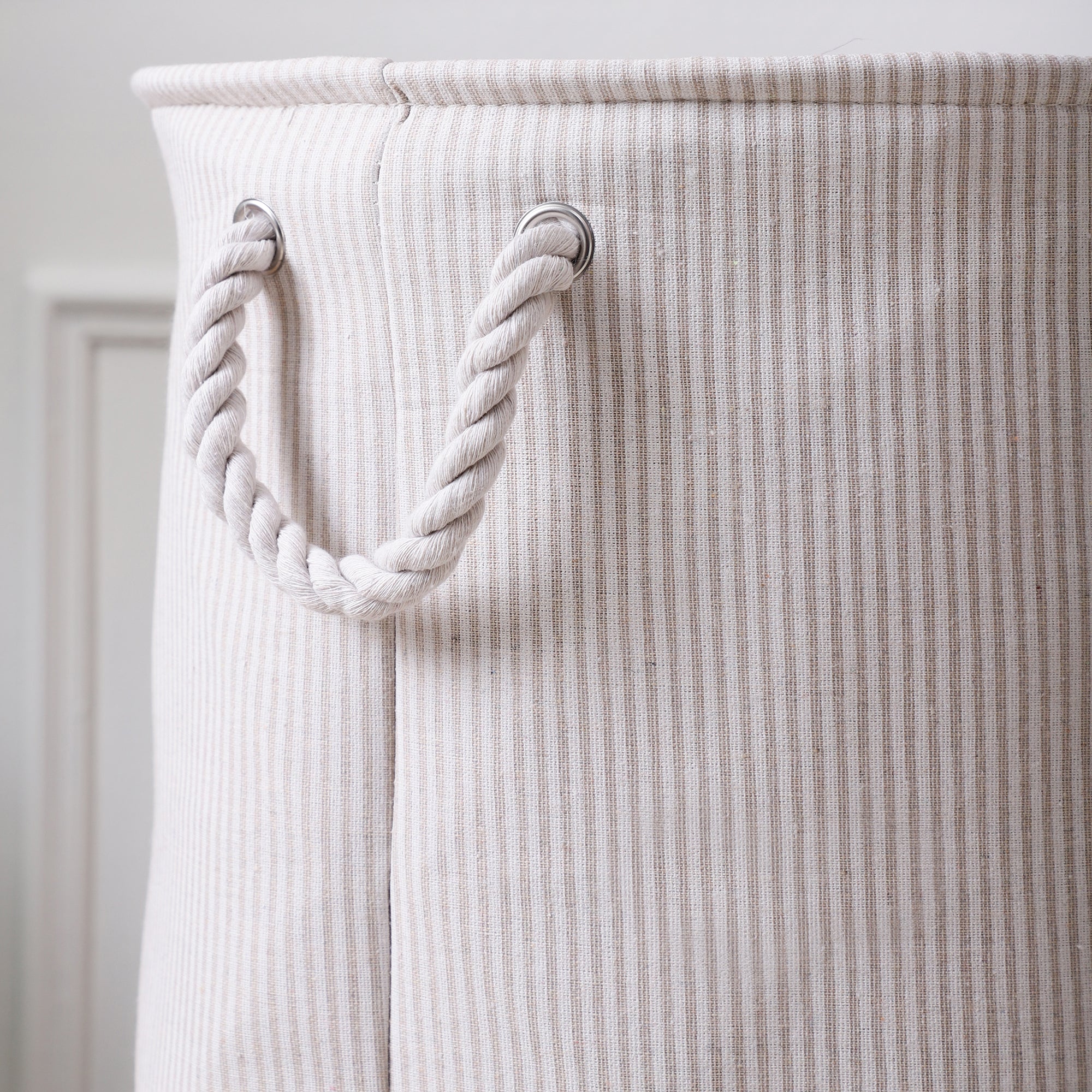 Cottage Stripe Laundry Basket (Single)