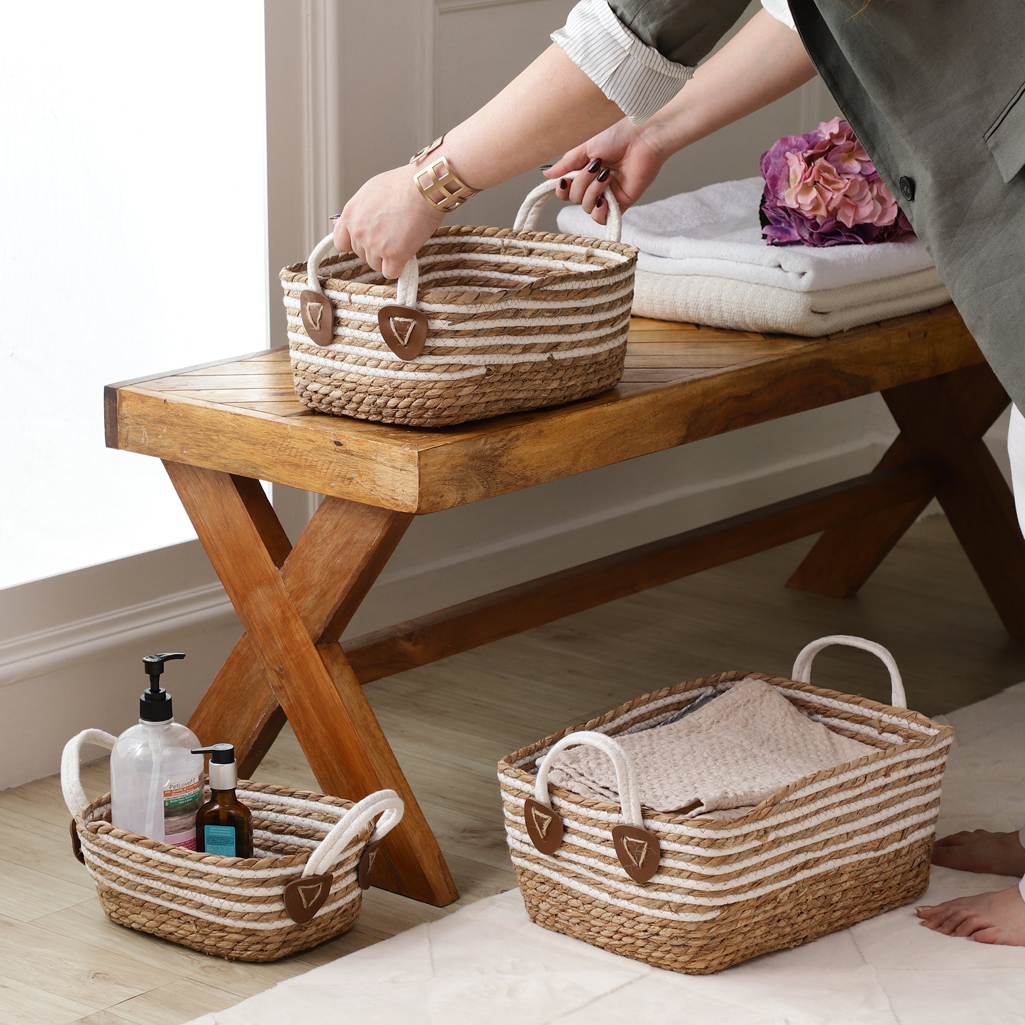 Coastal Weave Storage Organizers (Set of 3)