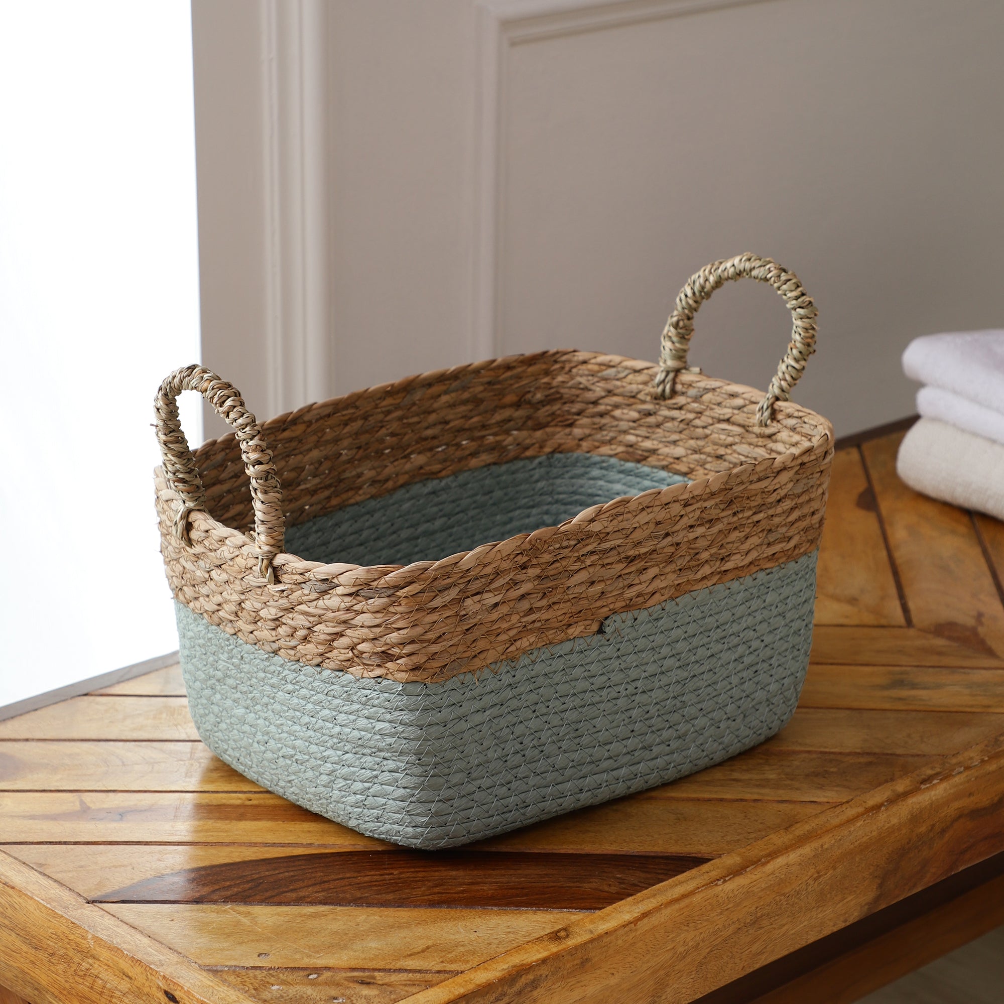 Coastal Braids Storage Bins - Blue (Set of 3)