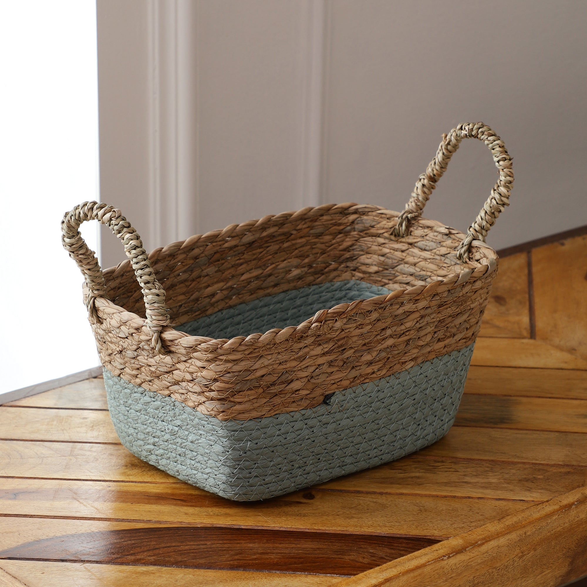 Coastal Braids Storage Bins - Blue (Set of 3)