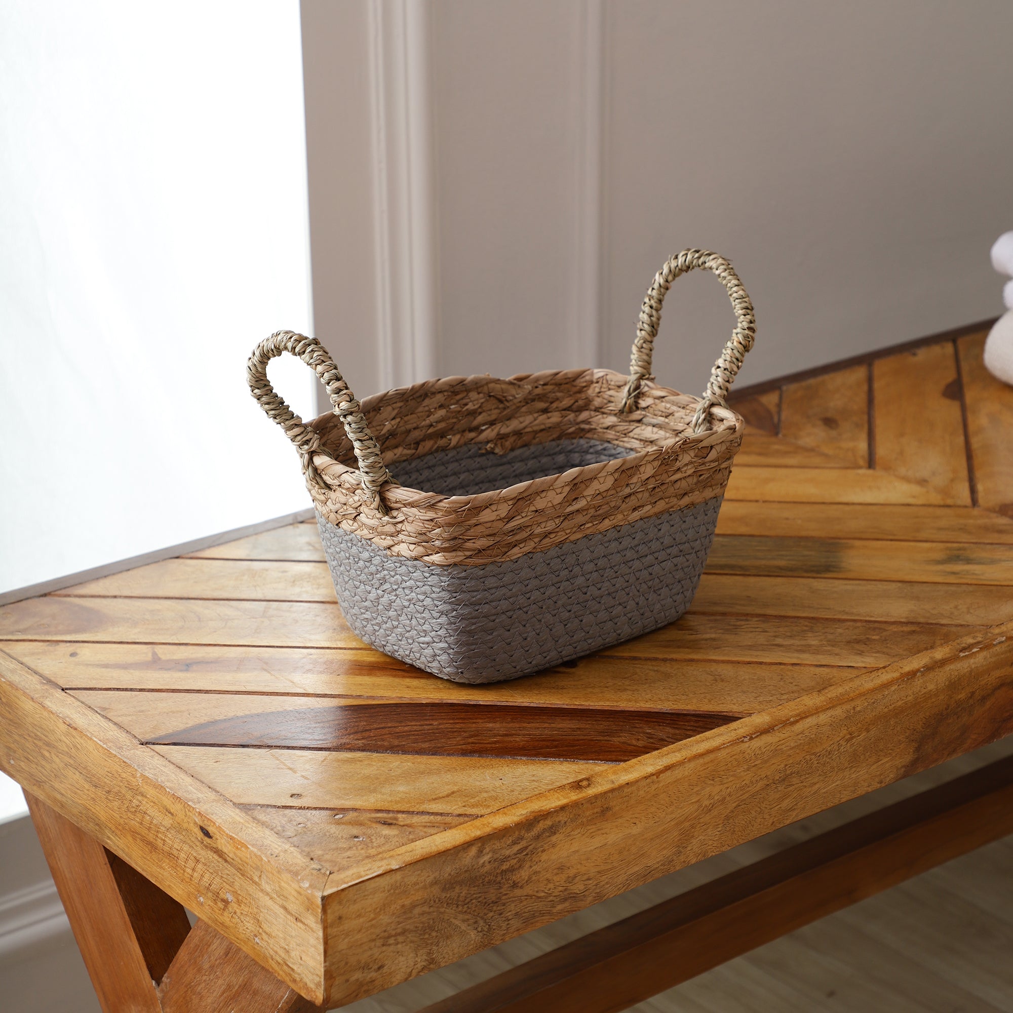 Coastal Braids Storage Bins - Grey (Set of 3)