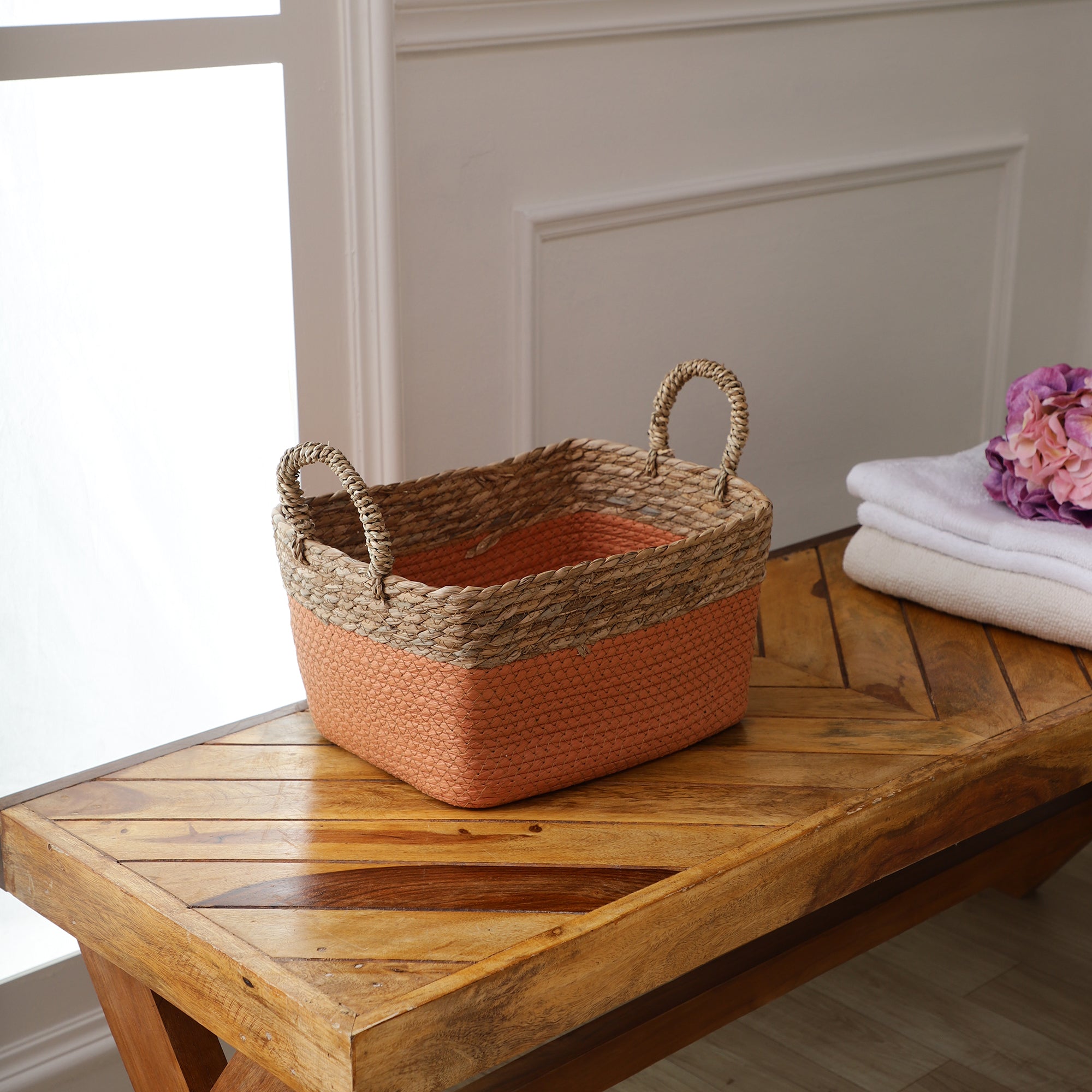 Coastal Braids Storage Bins - Pink (Set of 3)