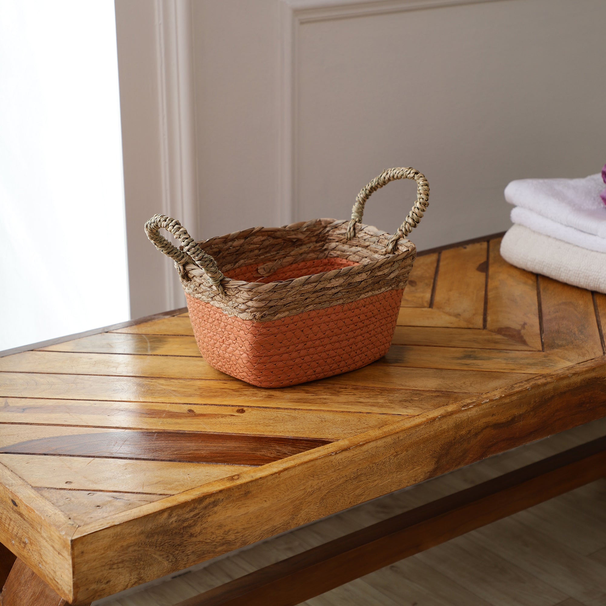 Coastal Braids Storage Bins - Pink (Set of 3)