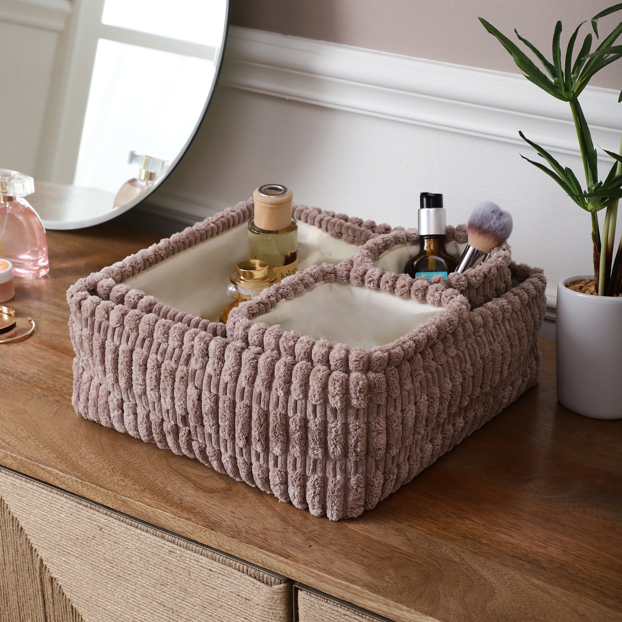 HushNest Quartet Storage Bins - Brown (Set of 4)