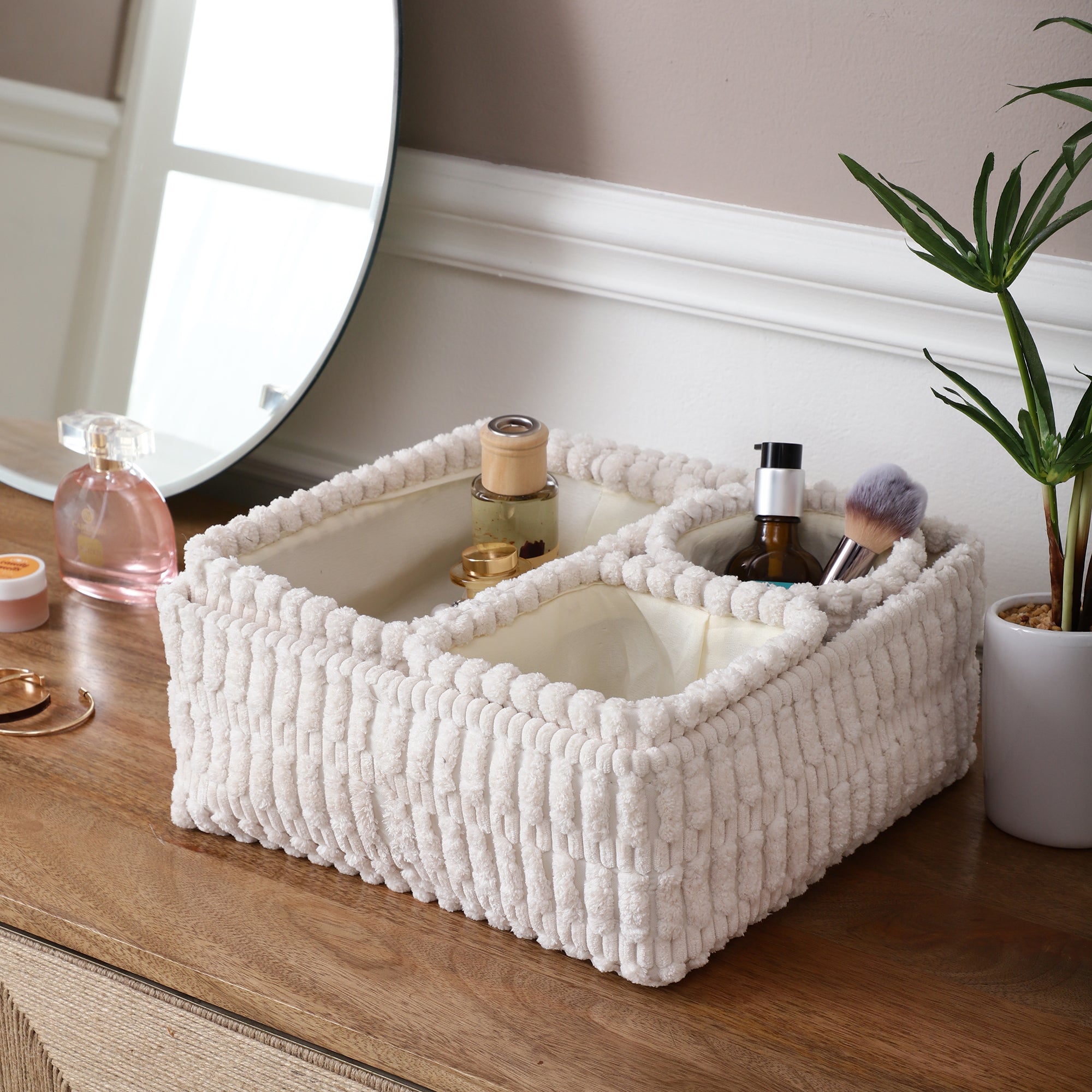 HushNest Quartet Storage Bins - White (Set of 4)