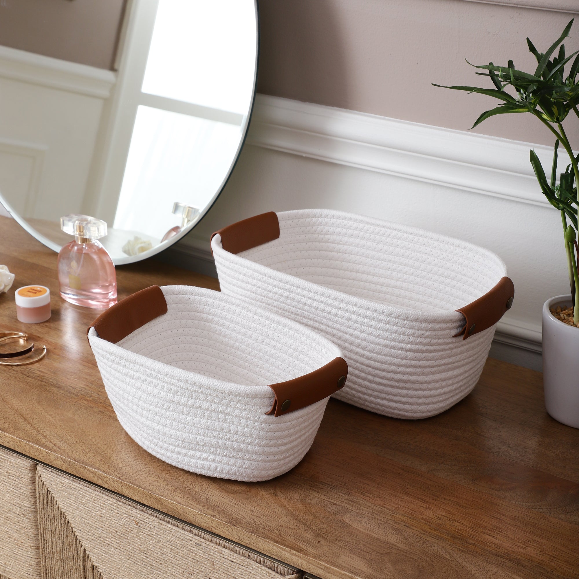 LoftWeave Storage Organizers - White (Set of 2)