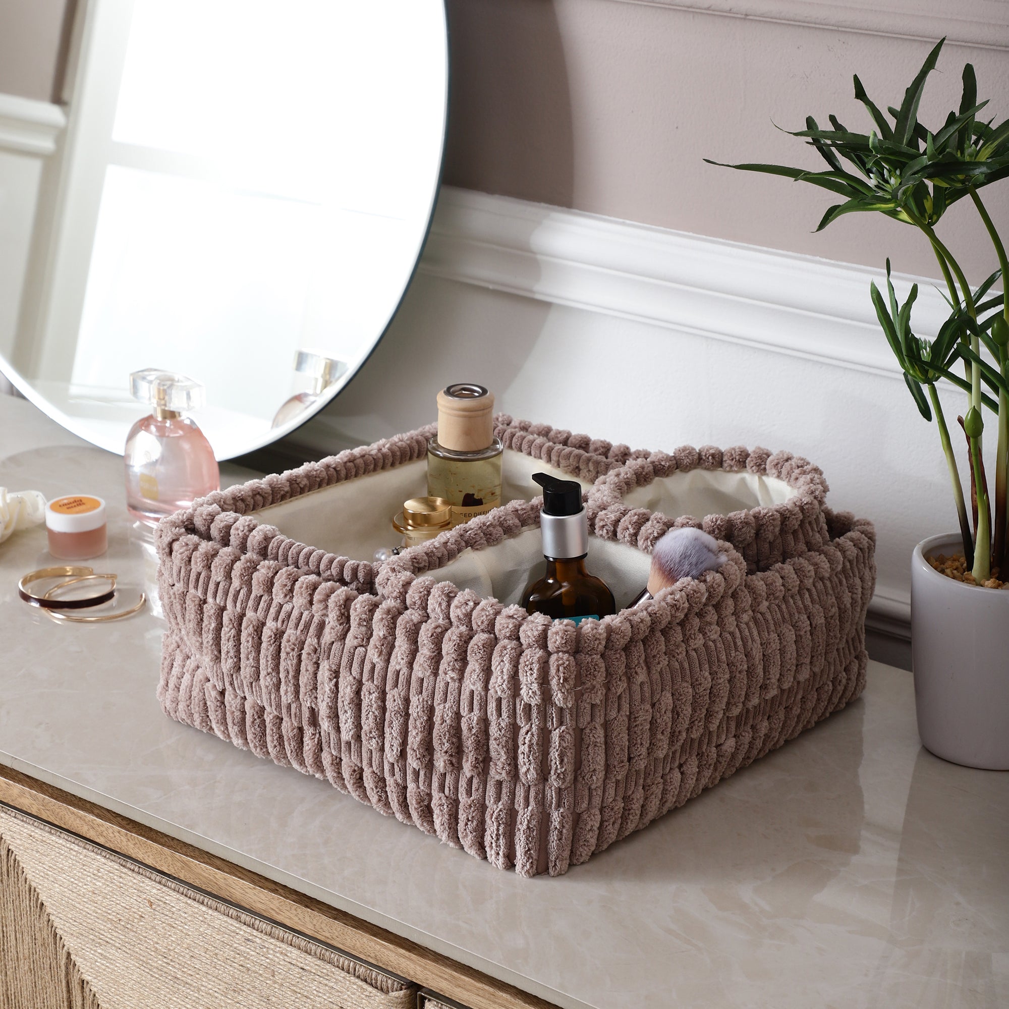 HushNest Quartet Storage Bins - Brown (Set of 4)