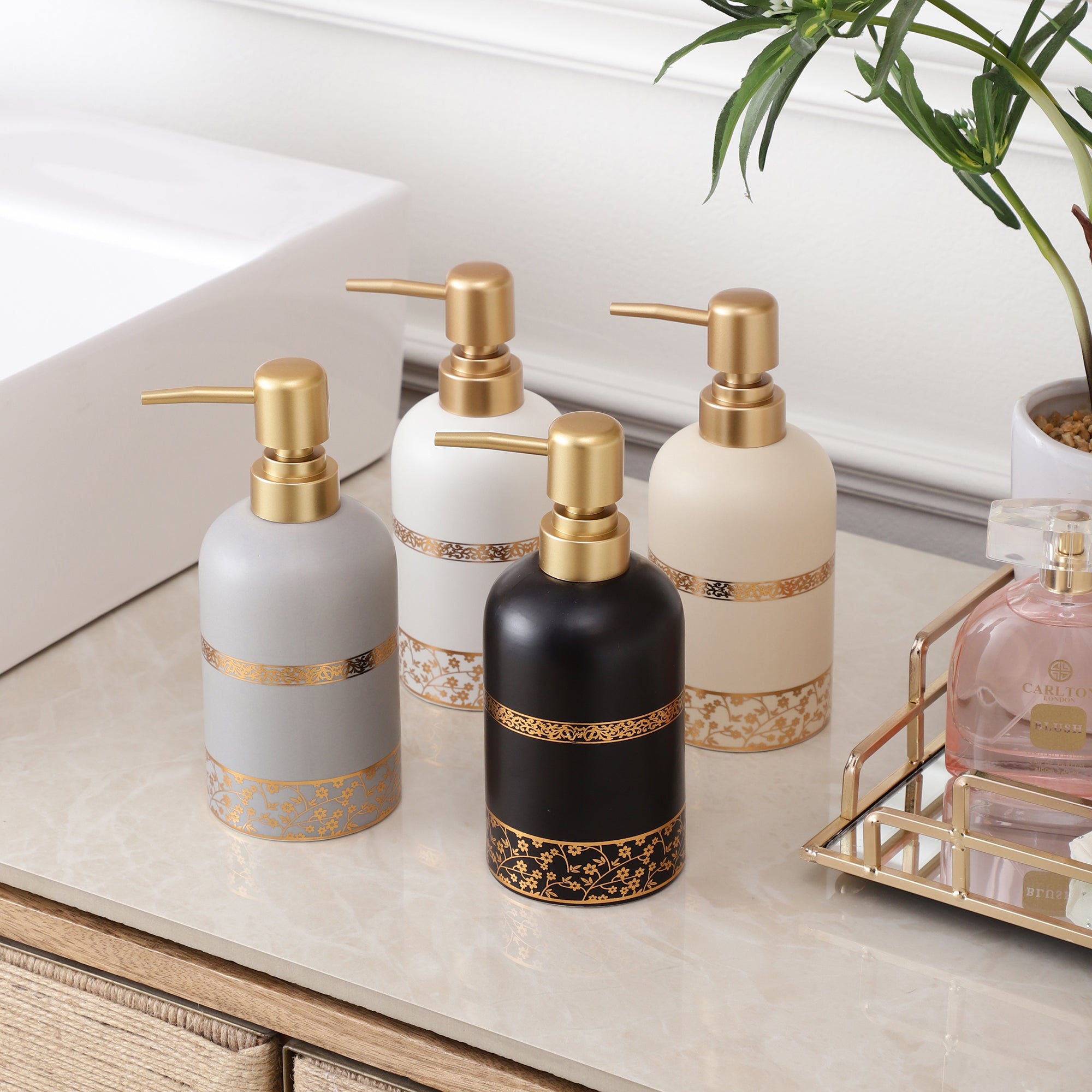 Matt Ornate Soap Dispenser (Single)