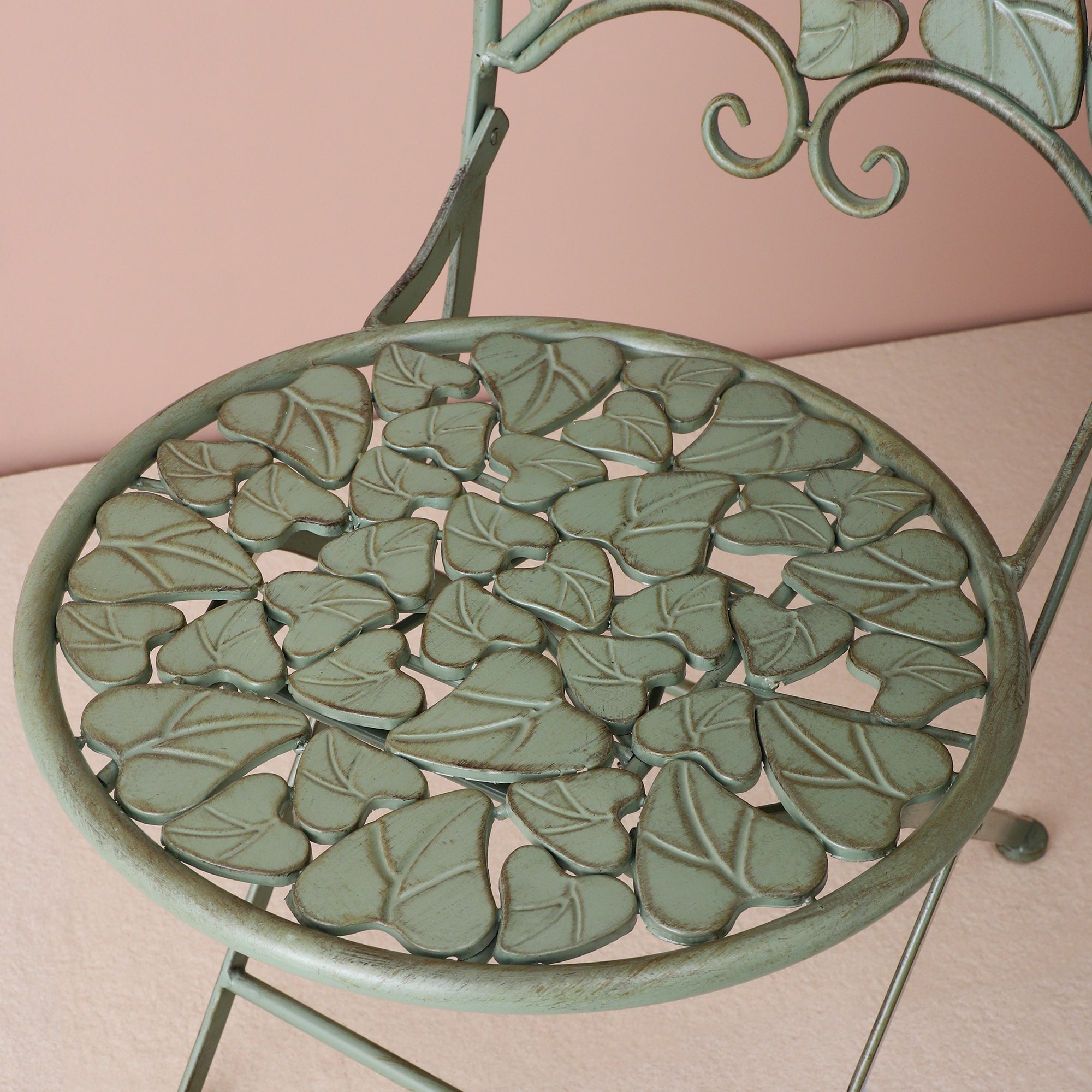 Sage Green Foldable Outdoor Chair & Table (Single)