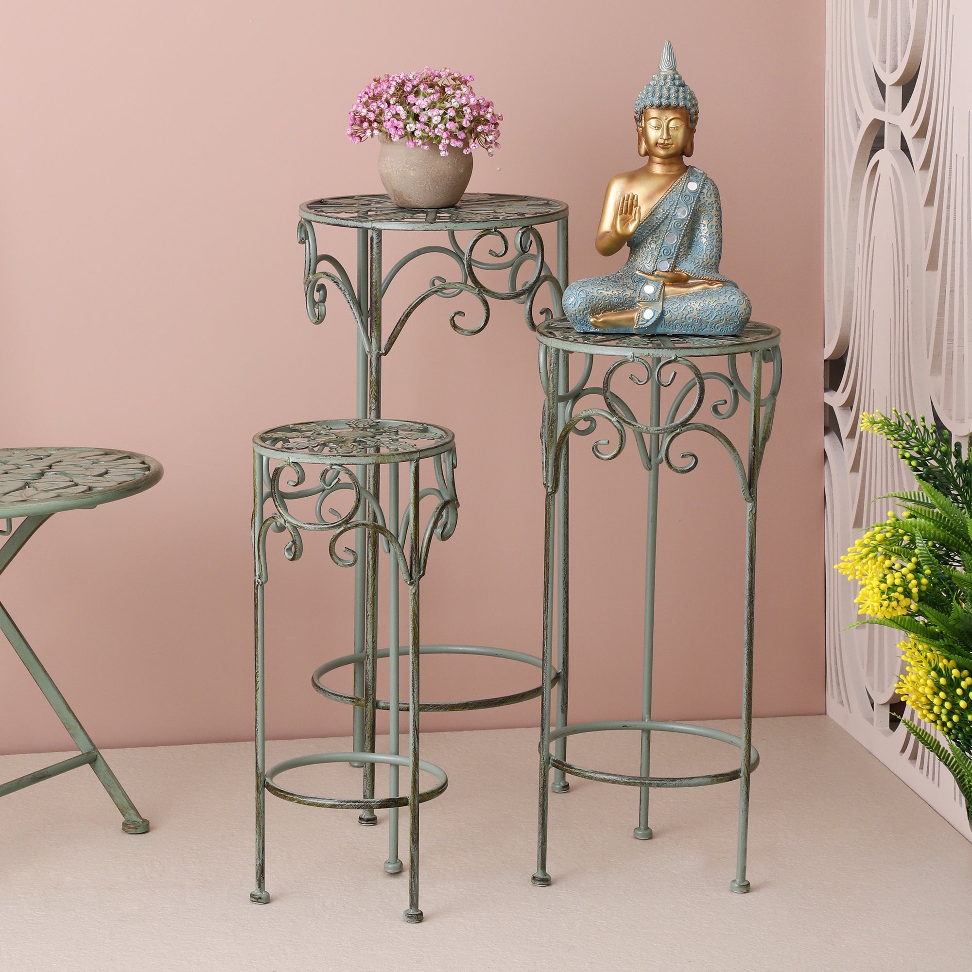 Olive Garden Round Decorative Tables (Set of 3)