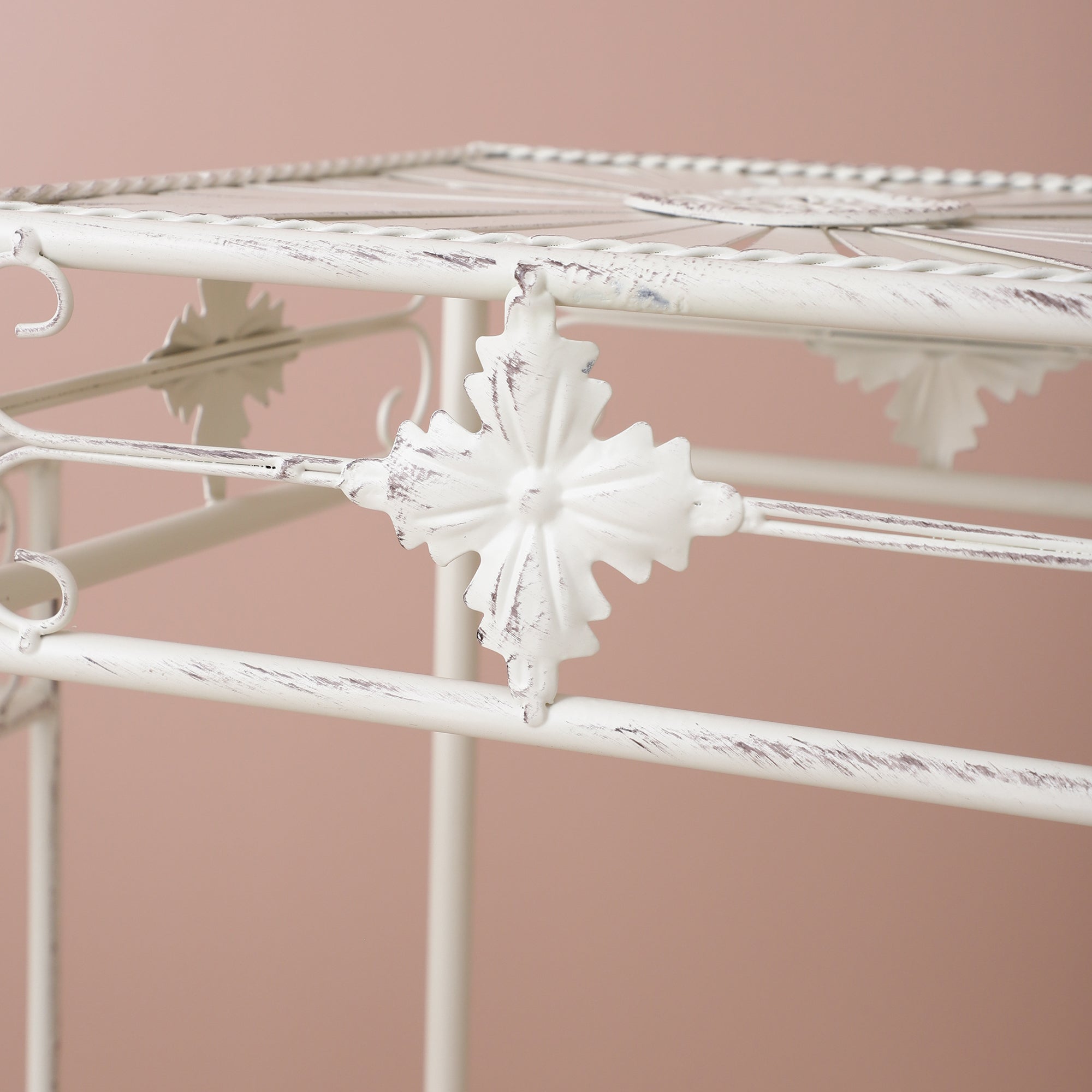 White Spokes Pattern Outdoor Tables (Set of 3)