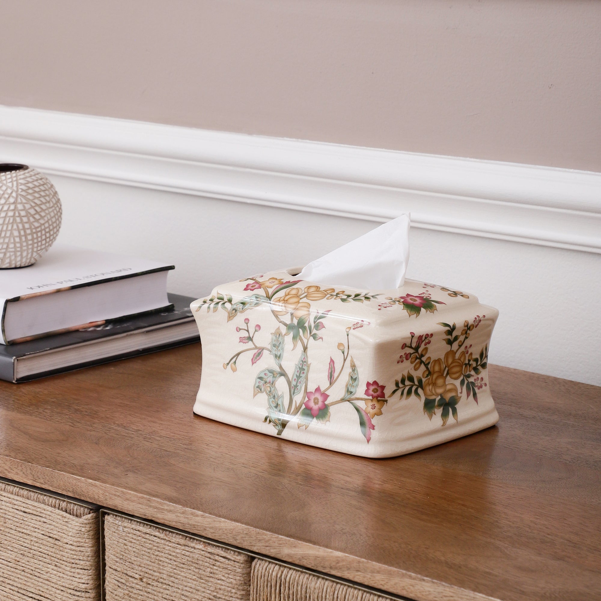 Yellow Regal Ceramic Tissue Box