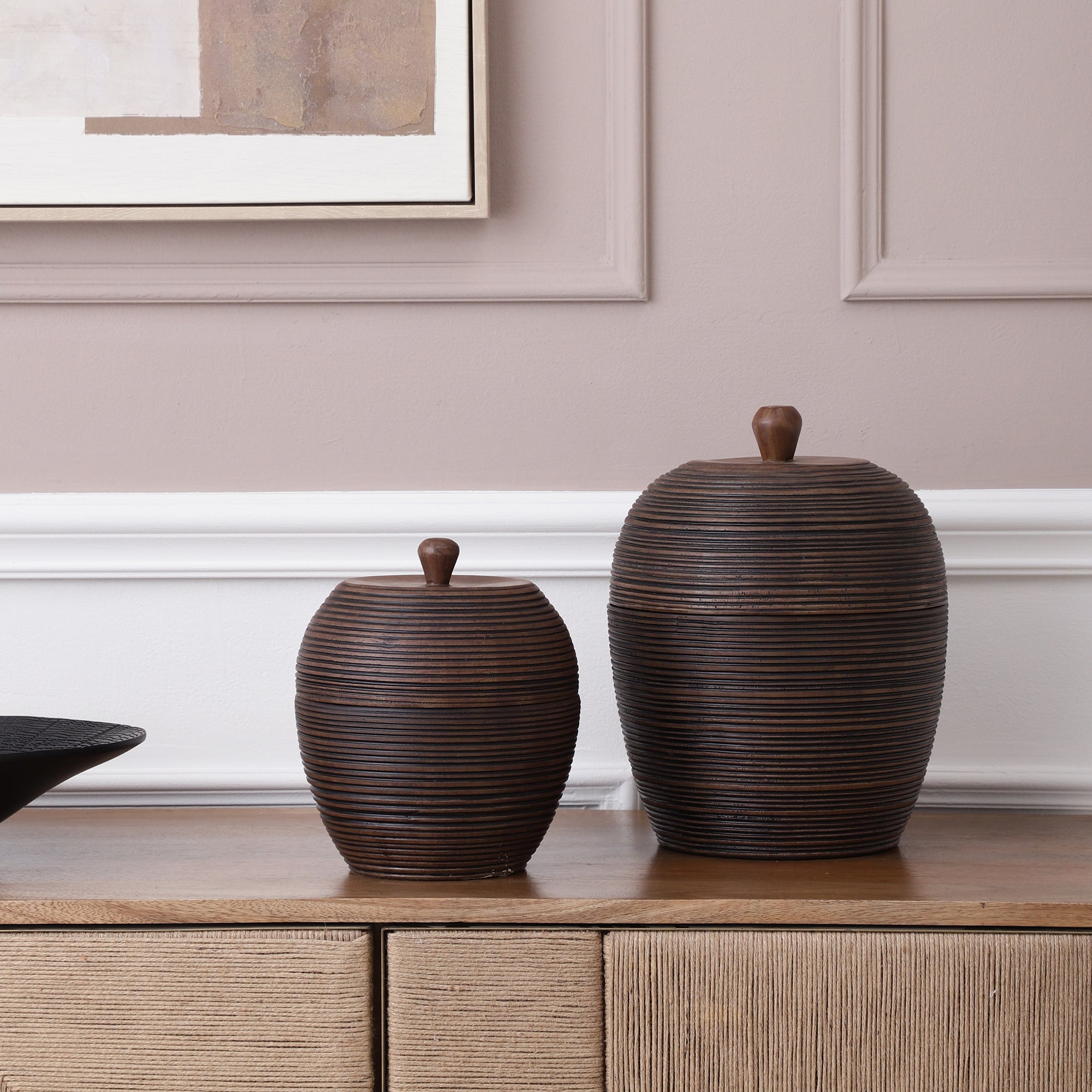 Dualora Sculpted Table Accent (Brown)