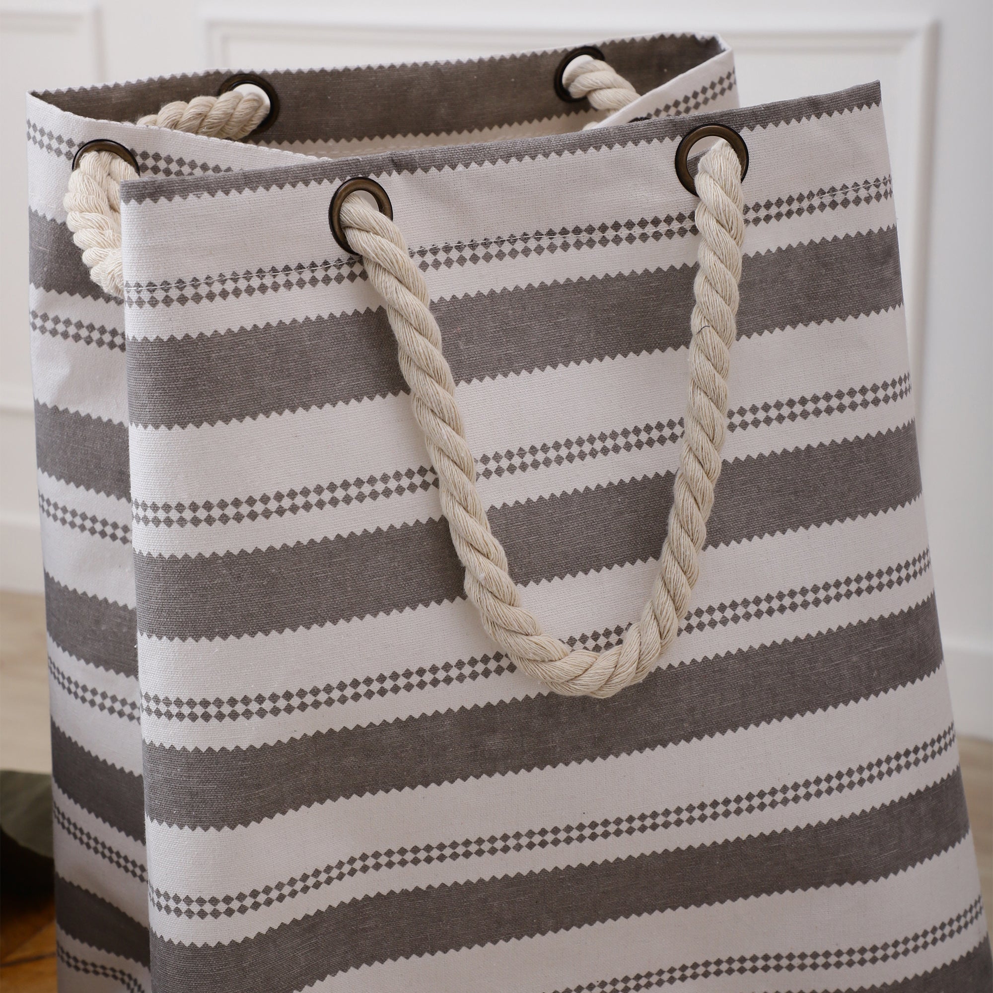 Striped Rope Handle Beach & Shopping Tote